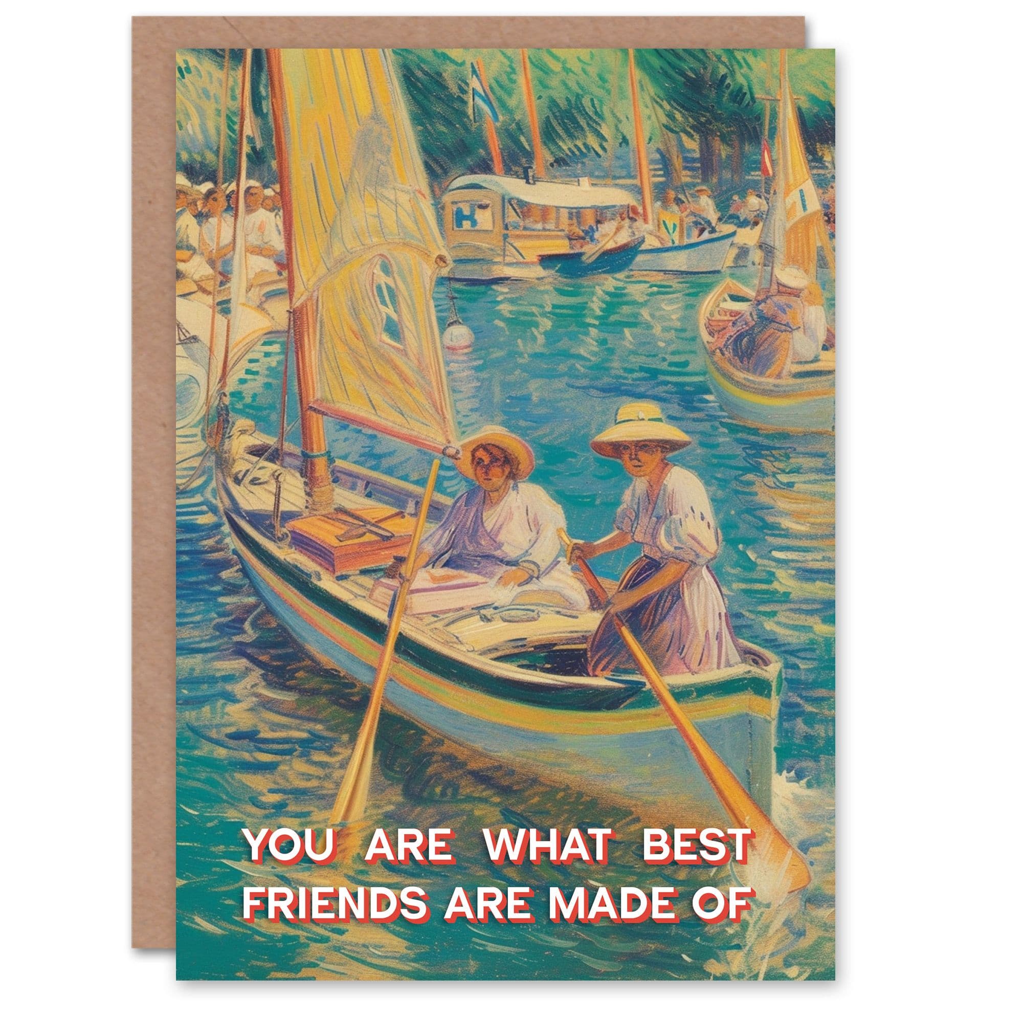 Friendship Day Card Regatta Sailing Boat Best Friends