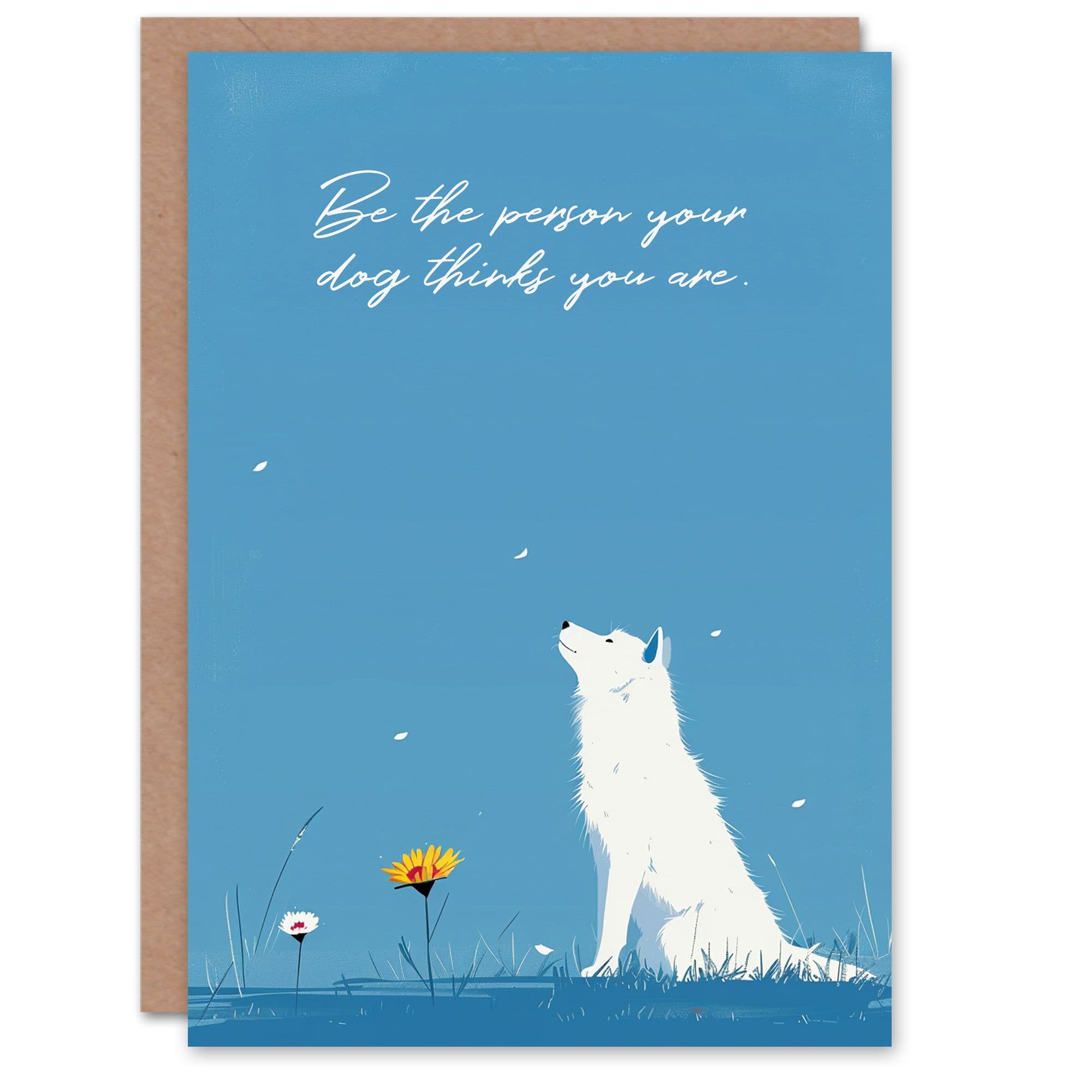 Birthday Card The Person Your Dog Thinks Sweet Husky Blue Sky