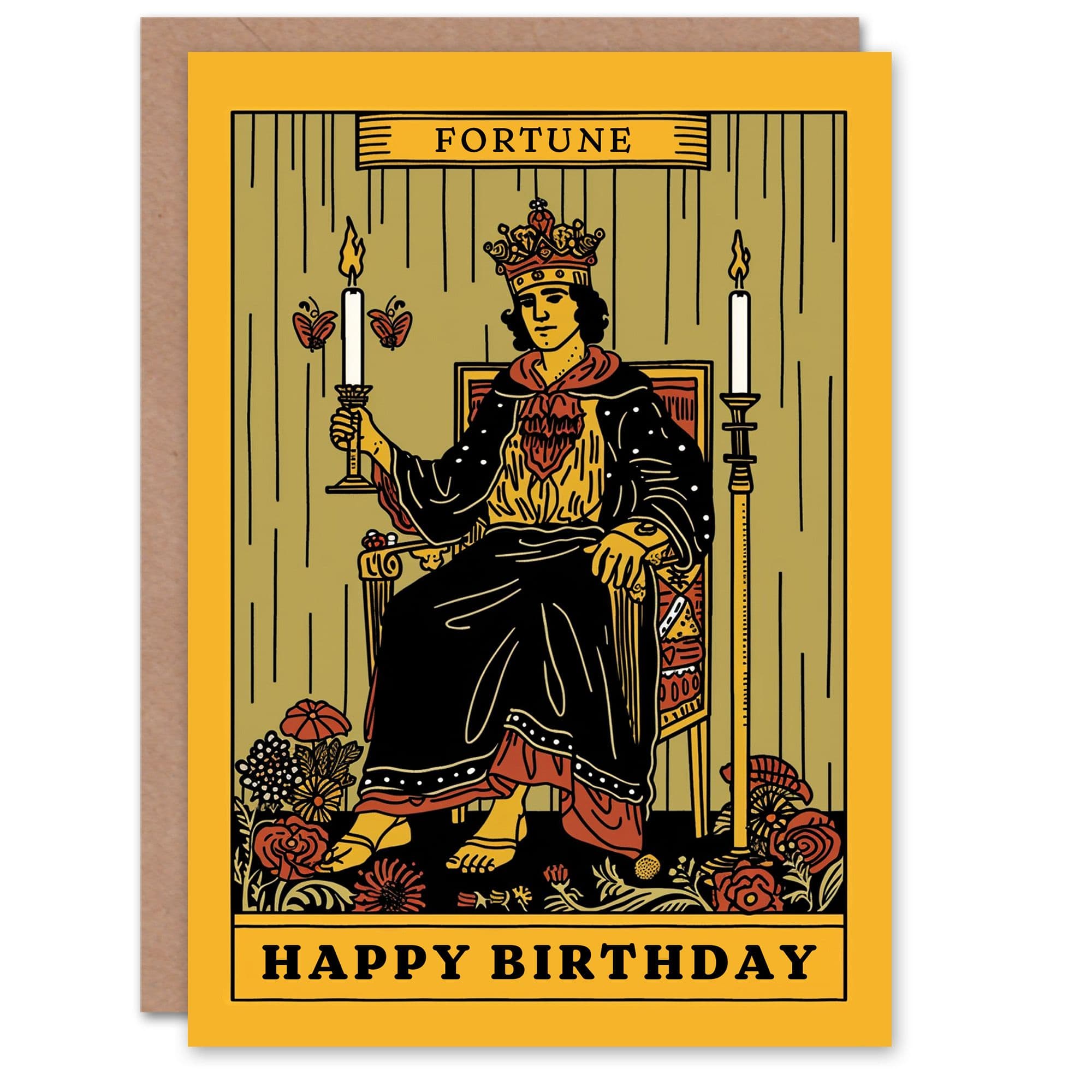 Birthday Card Fortune Tarot Card Magic Pagan Mystical Deck