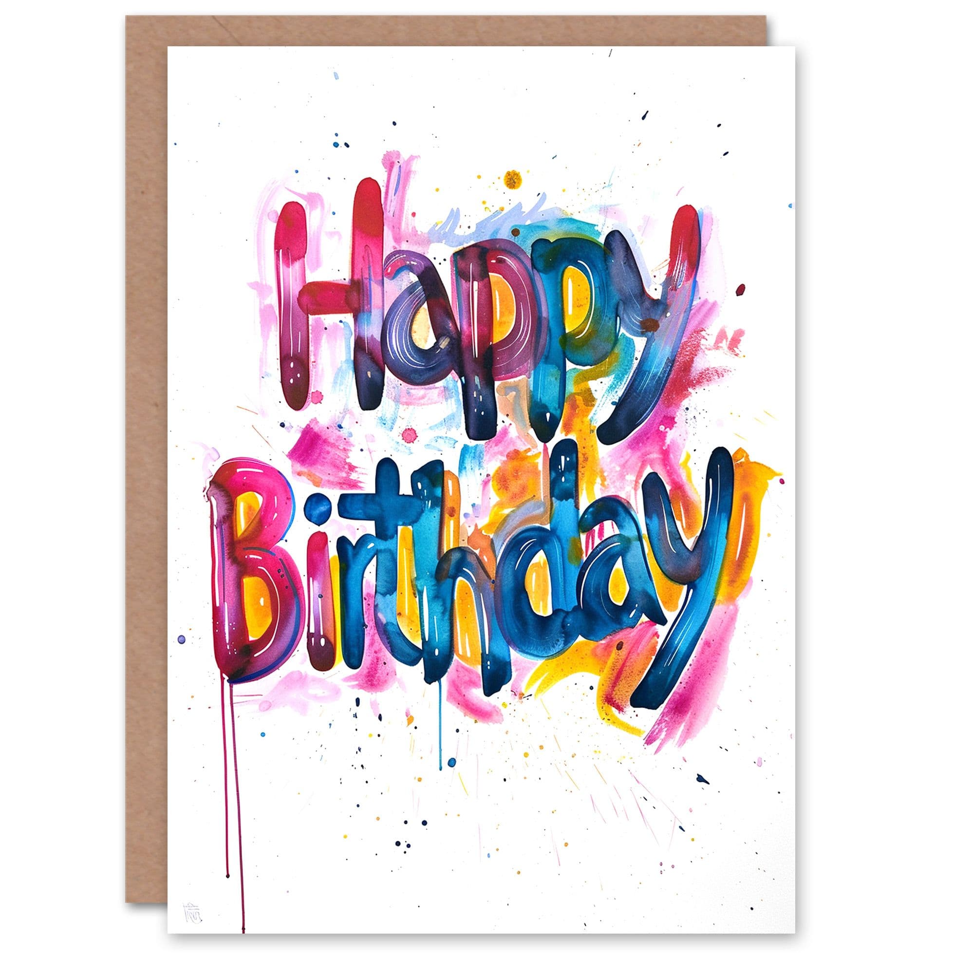 Birthday Card Birthday Street Art Graffiti Colourful Fun Simple