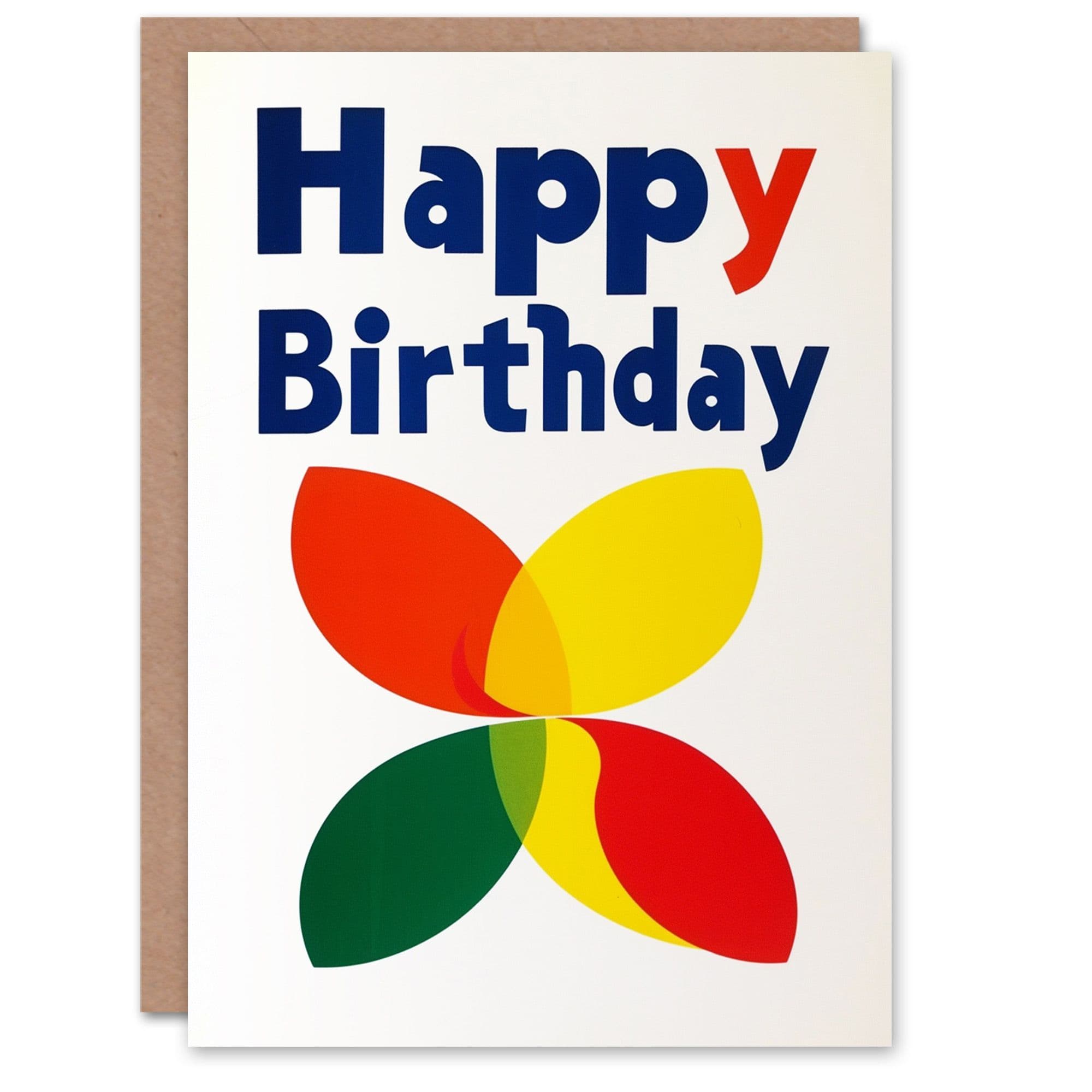 Birthday Card Retro Colourful Simple Classic Dots Butterfly Him Her