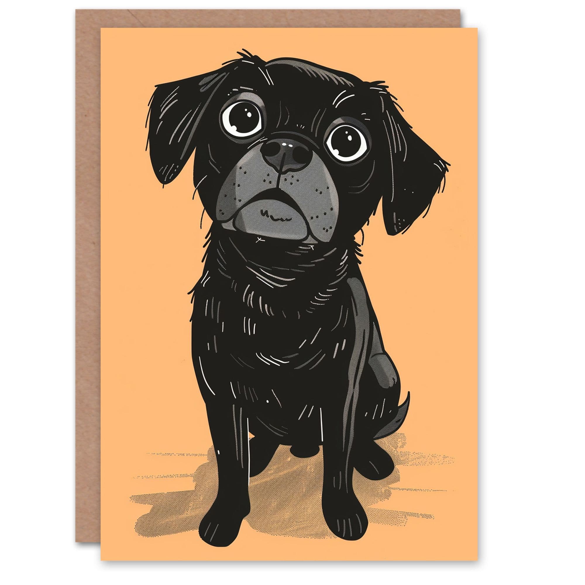 Black Dog Lover Cute Puppy Labrador Sweet Pet Birthday Card