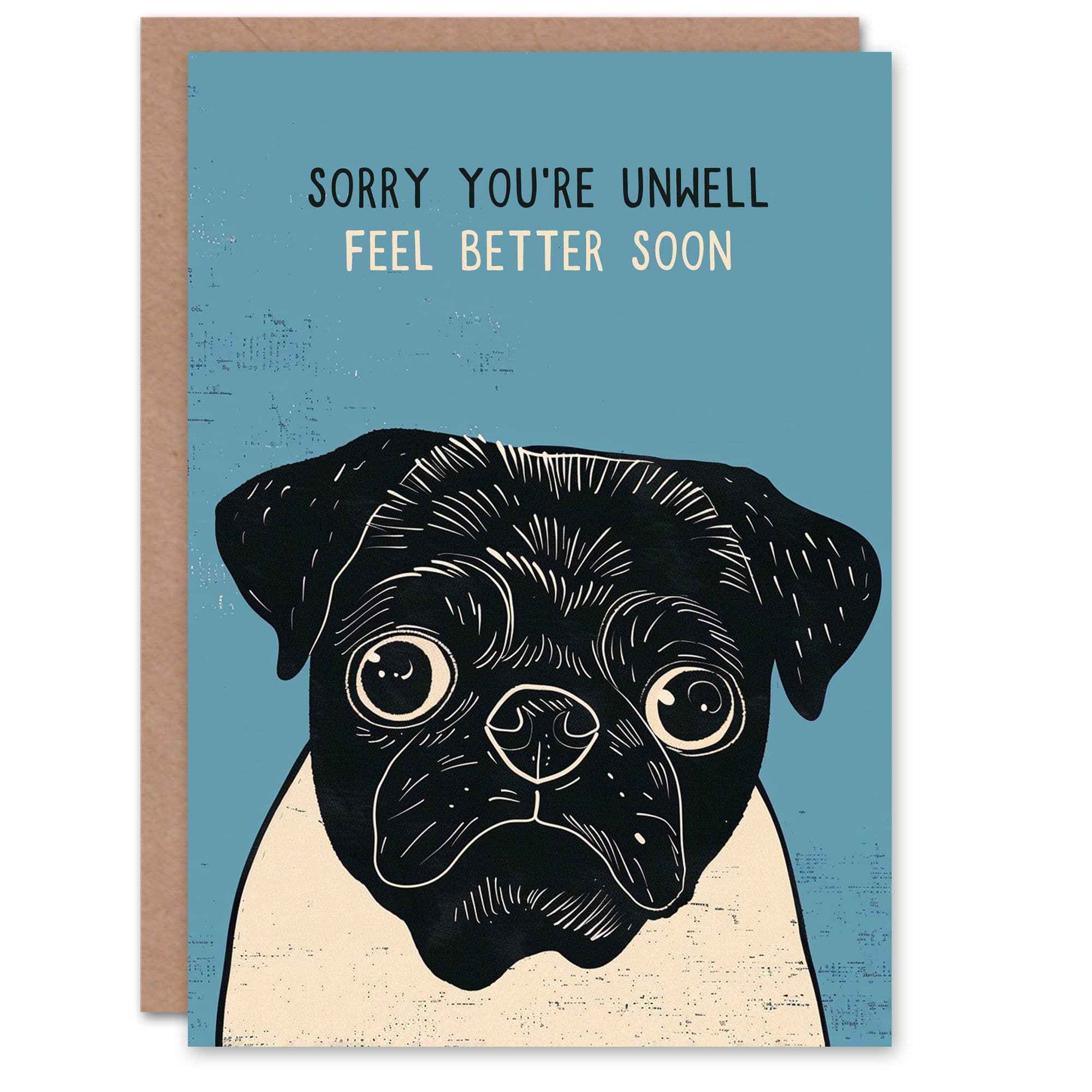 Boston Terrier Dog Lover Cute Pug Feel Better Soon Get Well Card