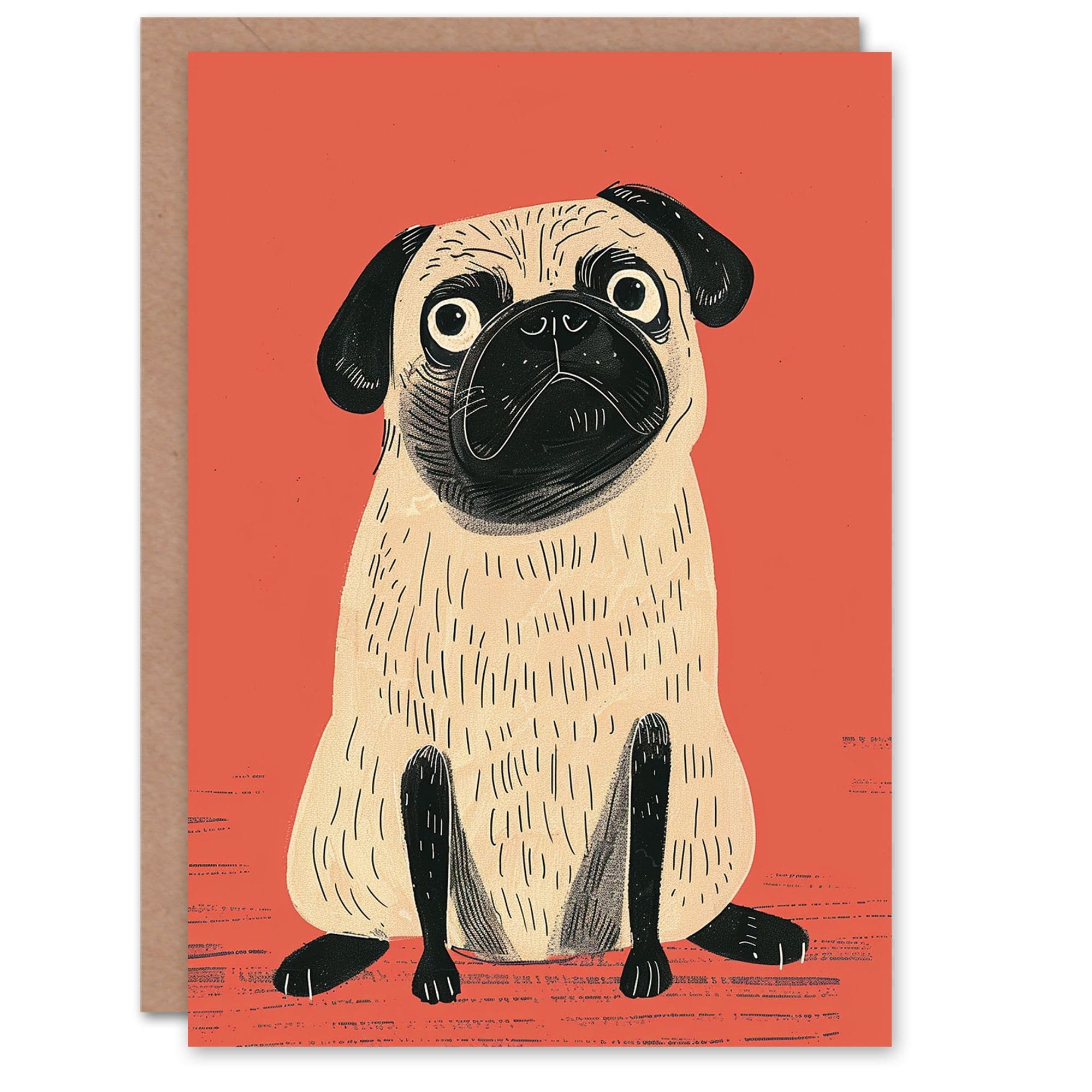Cute Pug Dog Lover Quirky Animal Pet Birthday Card