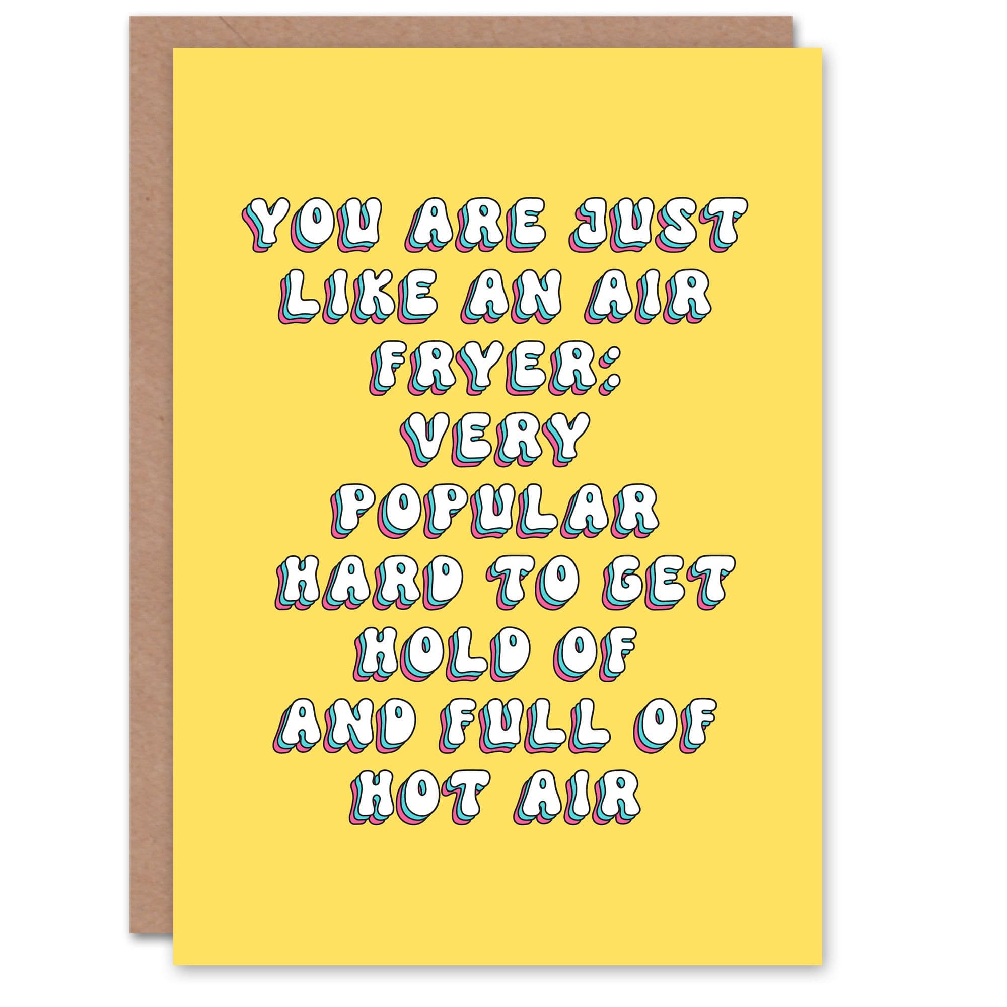 Greeting Card Like Air Fryer Hot Air Popular Fun Bright Birthday