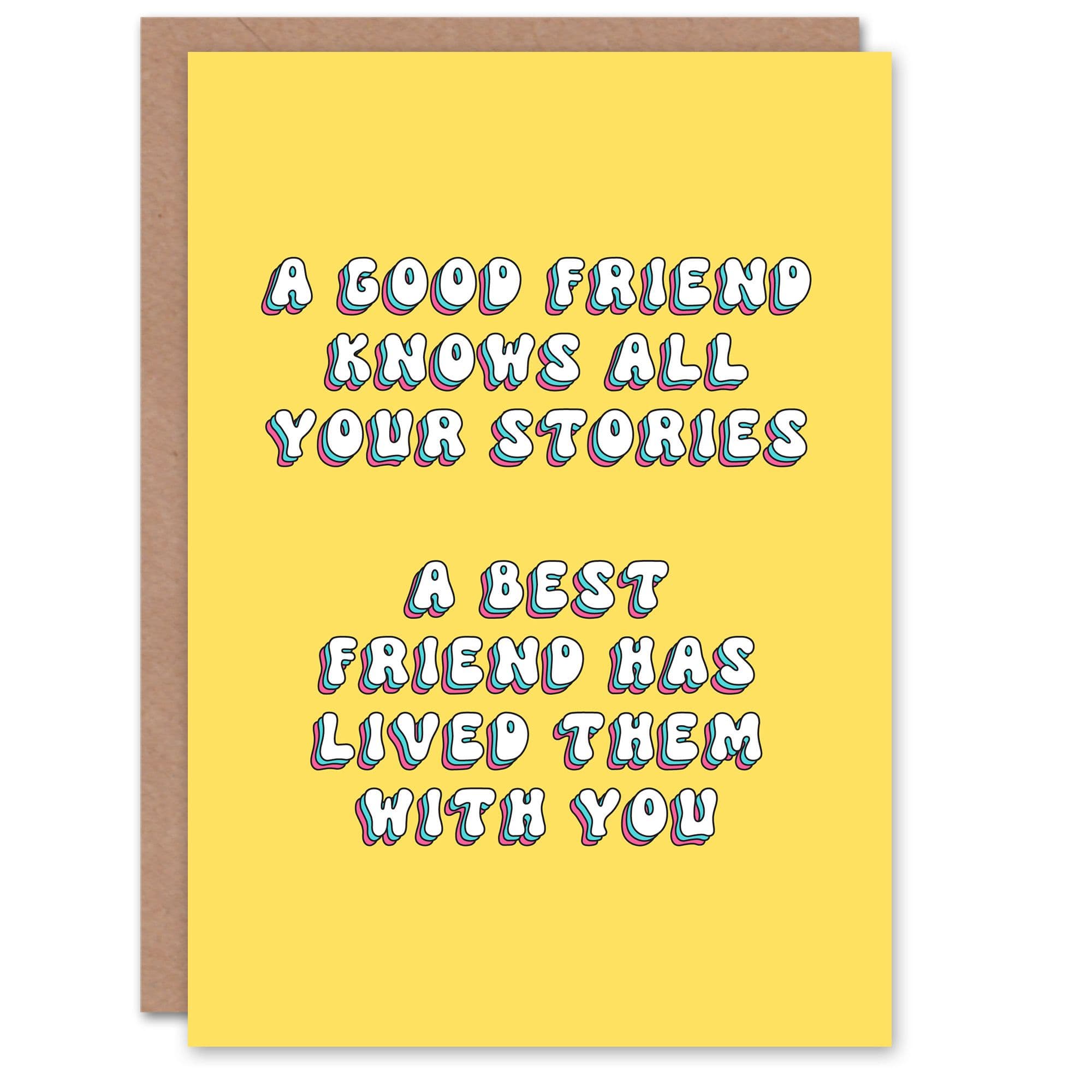 Greeting Card Best Friend Lived All Your Stories Sweet Birthday