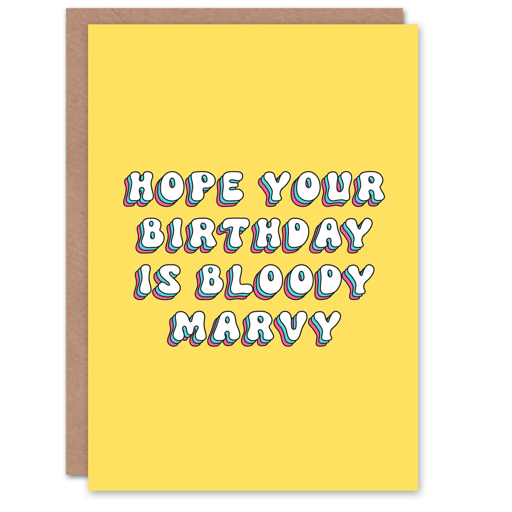 Greeting Card Hope Day is Bloody Marvy Bright Simple Birthday