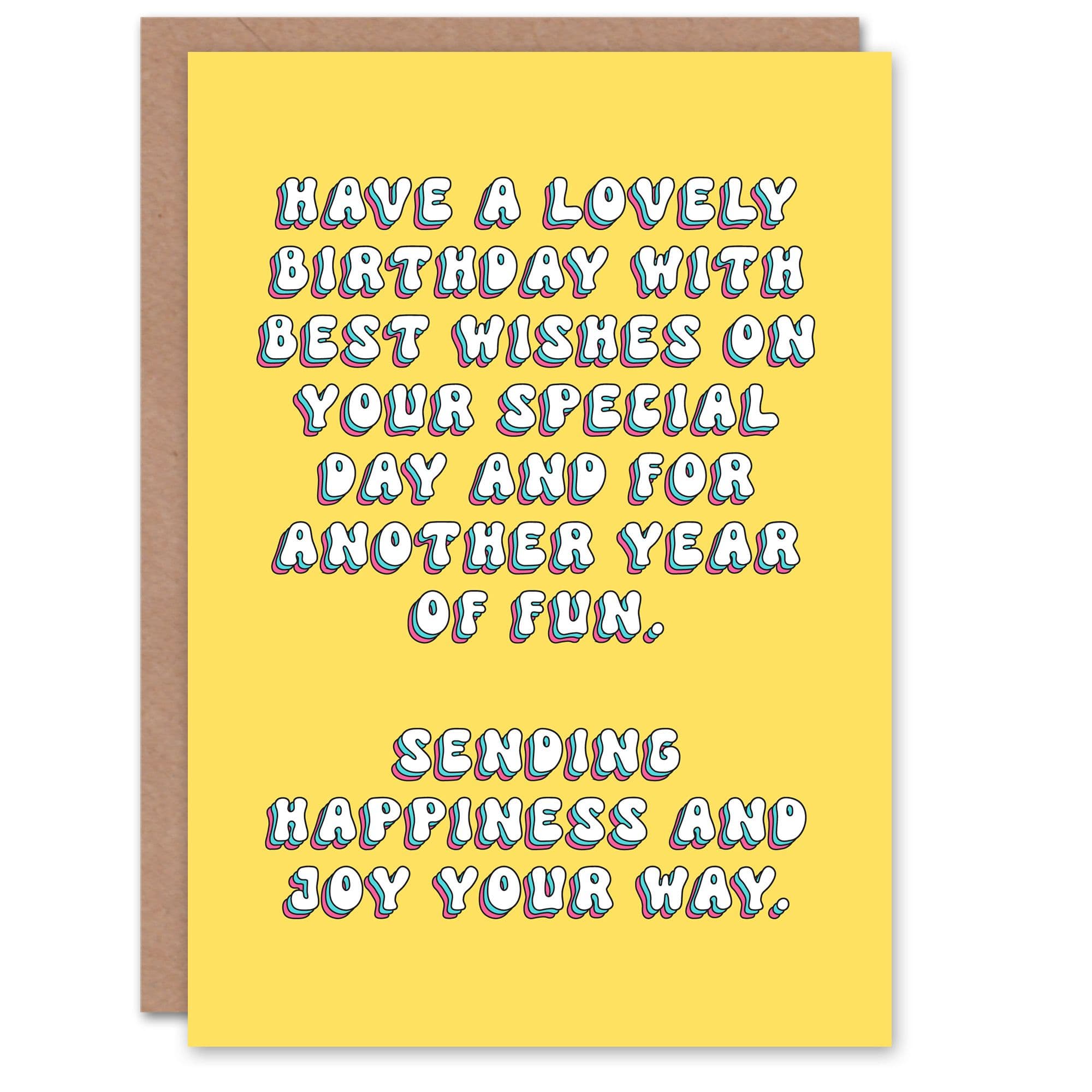 Greeting Card Sending Happiness and Joy on Your Special Day Birthday