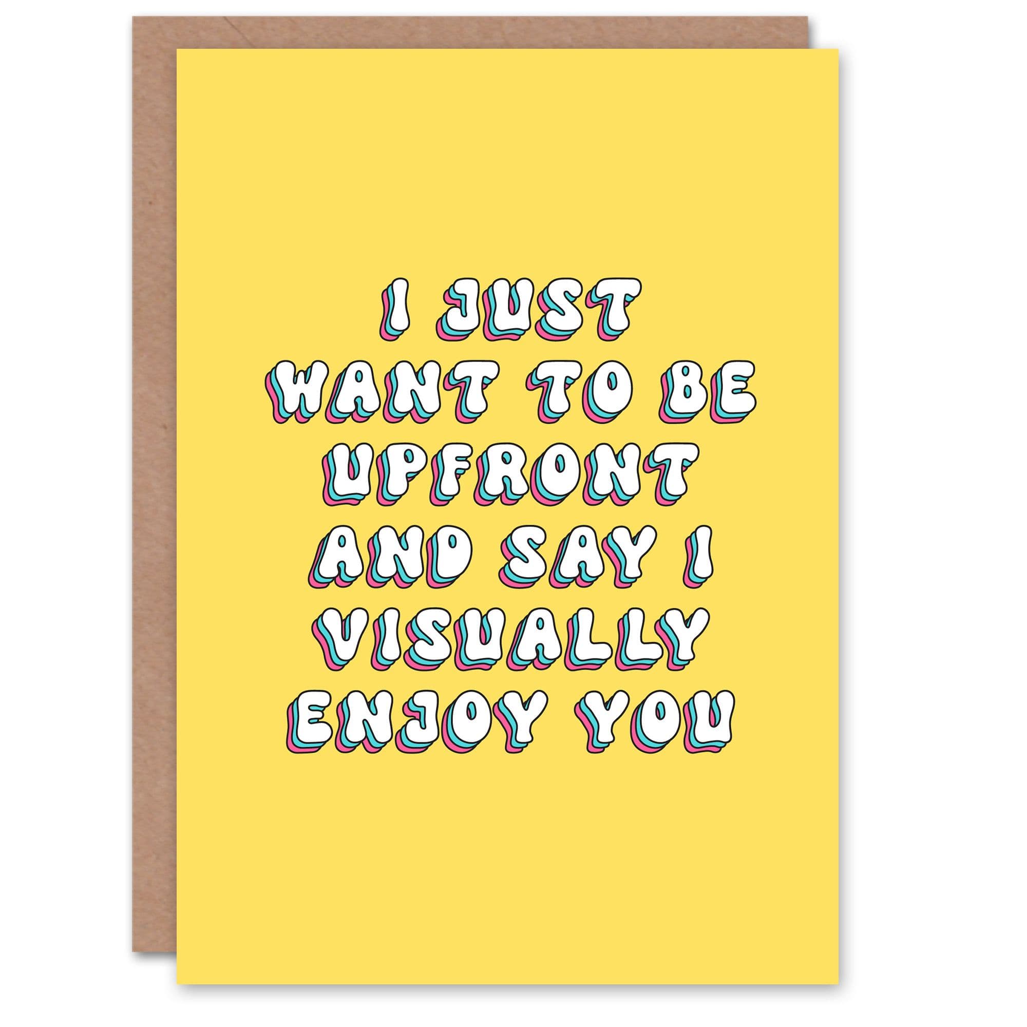 Greeting Card Visually Enjoy You Fun Cheeky Lesbian Birthday