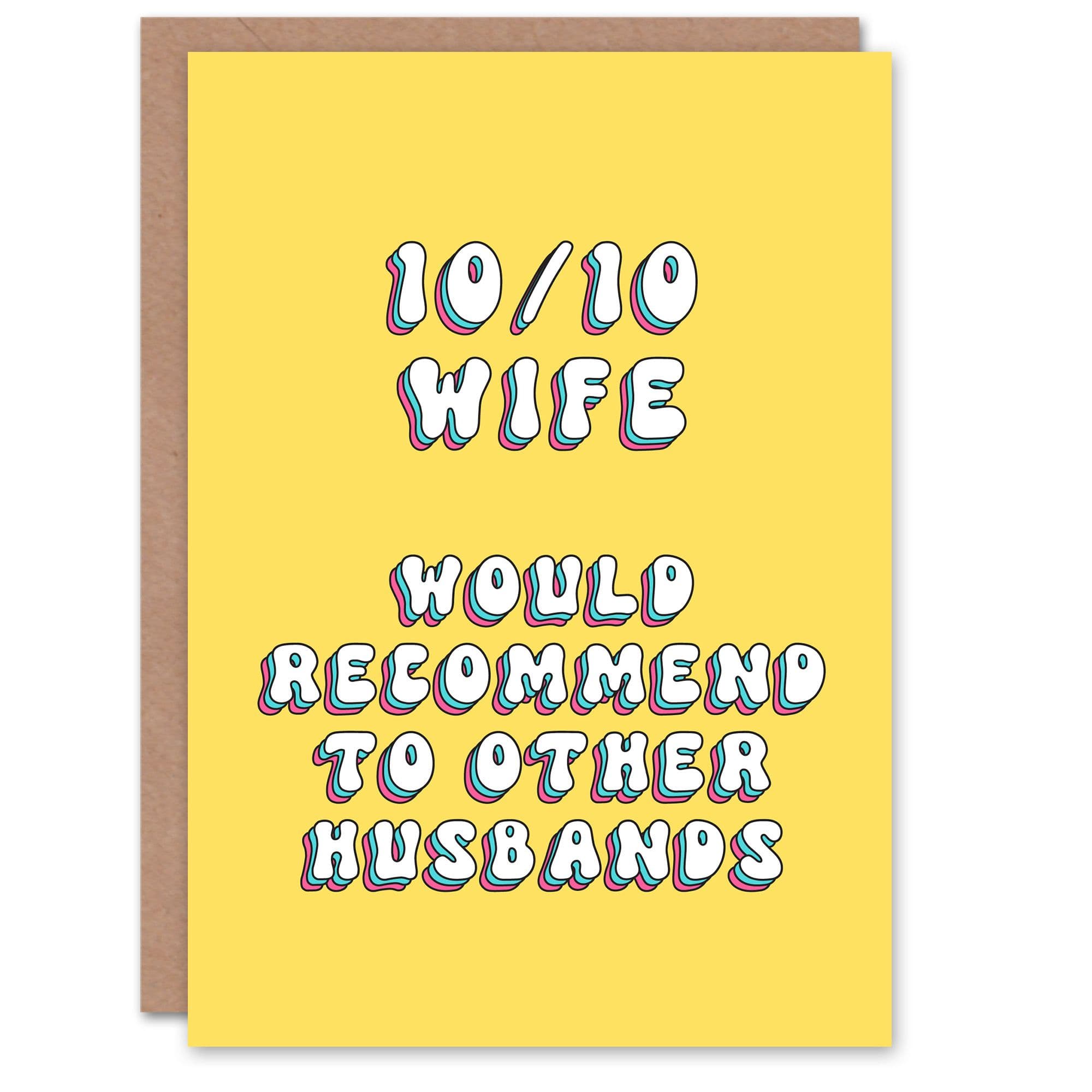 Greeting Card Would Recommend To Other Husbands Funny Cheeky Birthday