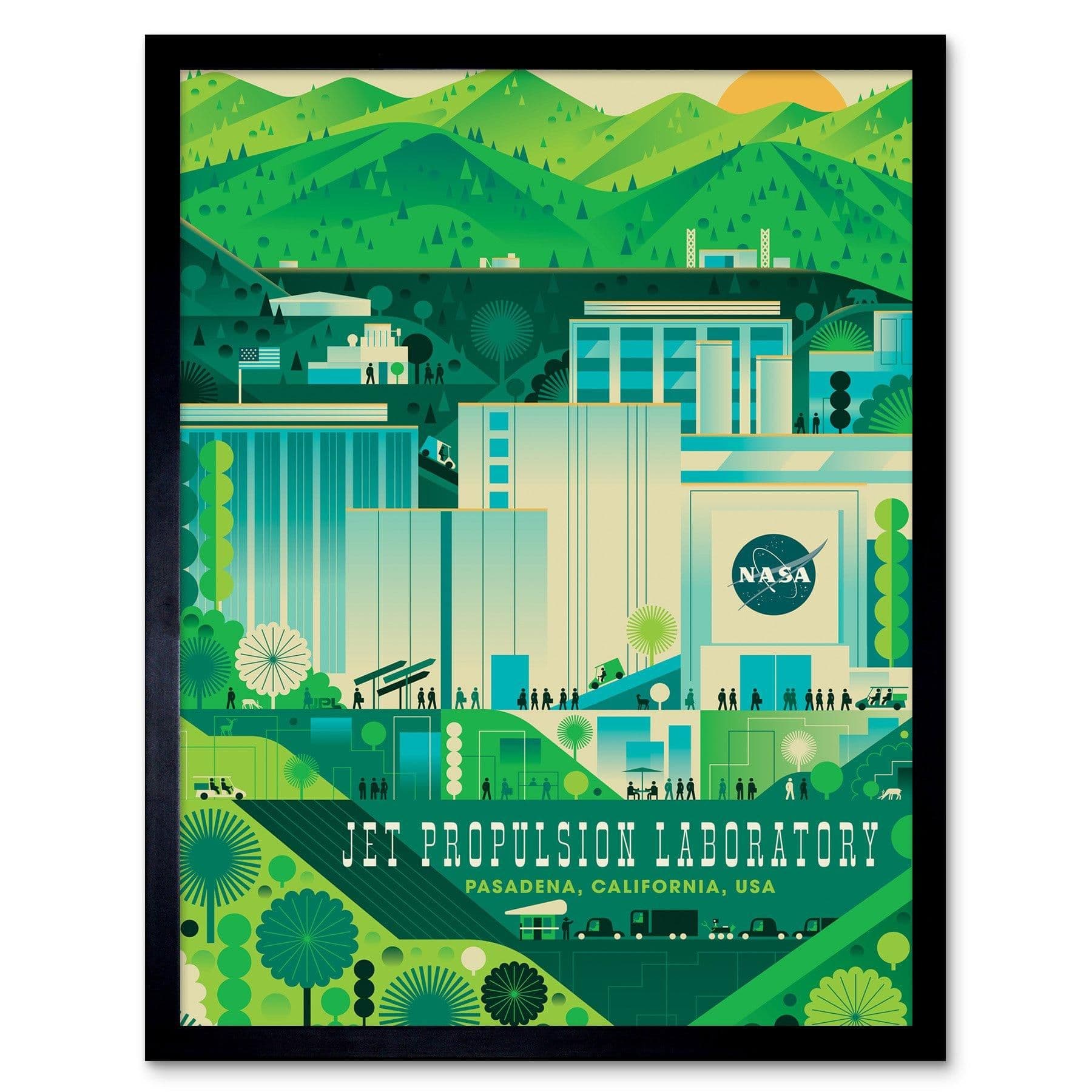 NASA Jet Propulsion Laboratory California Framed Wall Art Print 12x16
