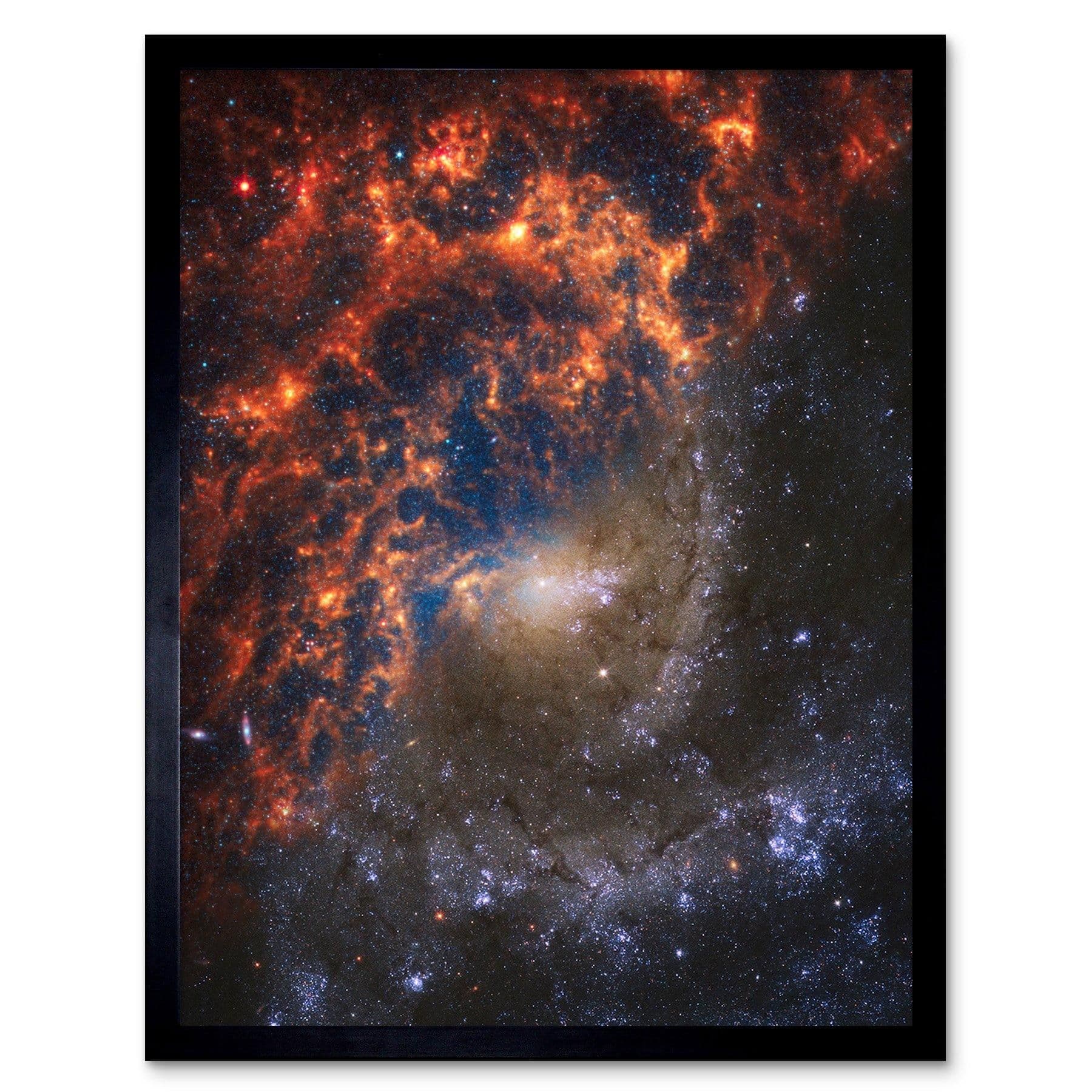 NASA Hubble James Webb Telescope Spiral Galaxy NGC 2835 Framed Art