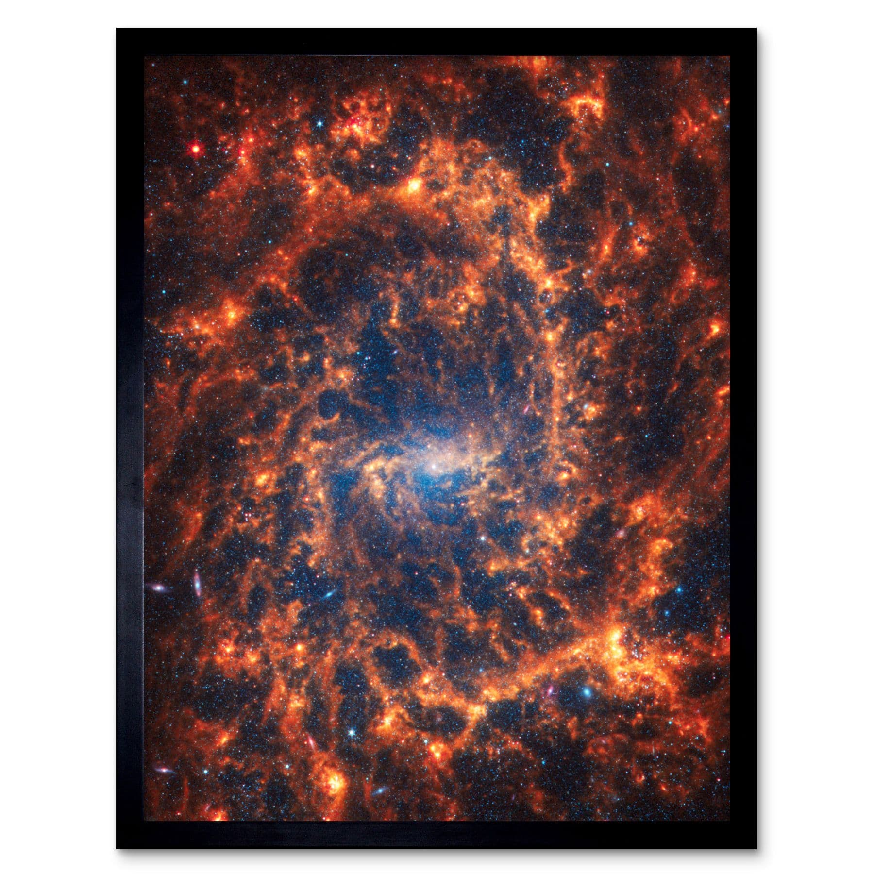NASA James Webb Telescope Spiral Galaxy NGC 2835 Framed Wall Art 12x16