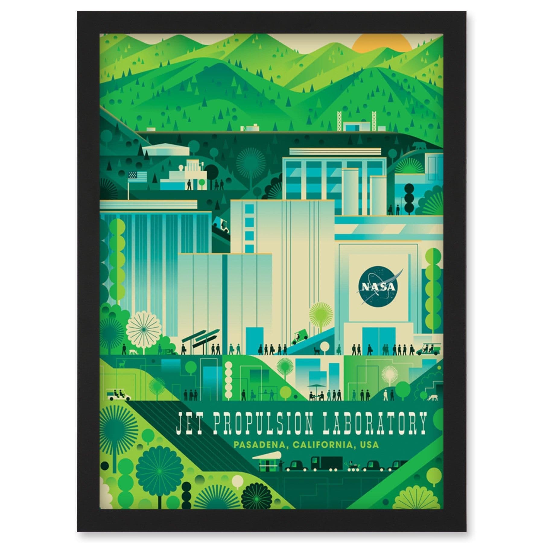 NASA Jet Propulsion Laboratory California Framed Wall Art Picture A4