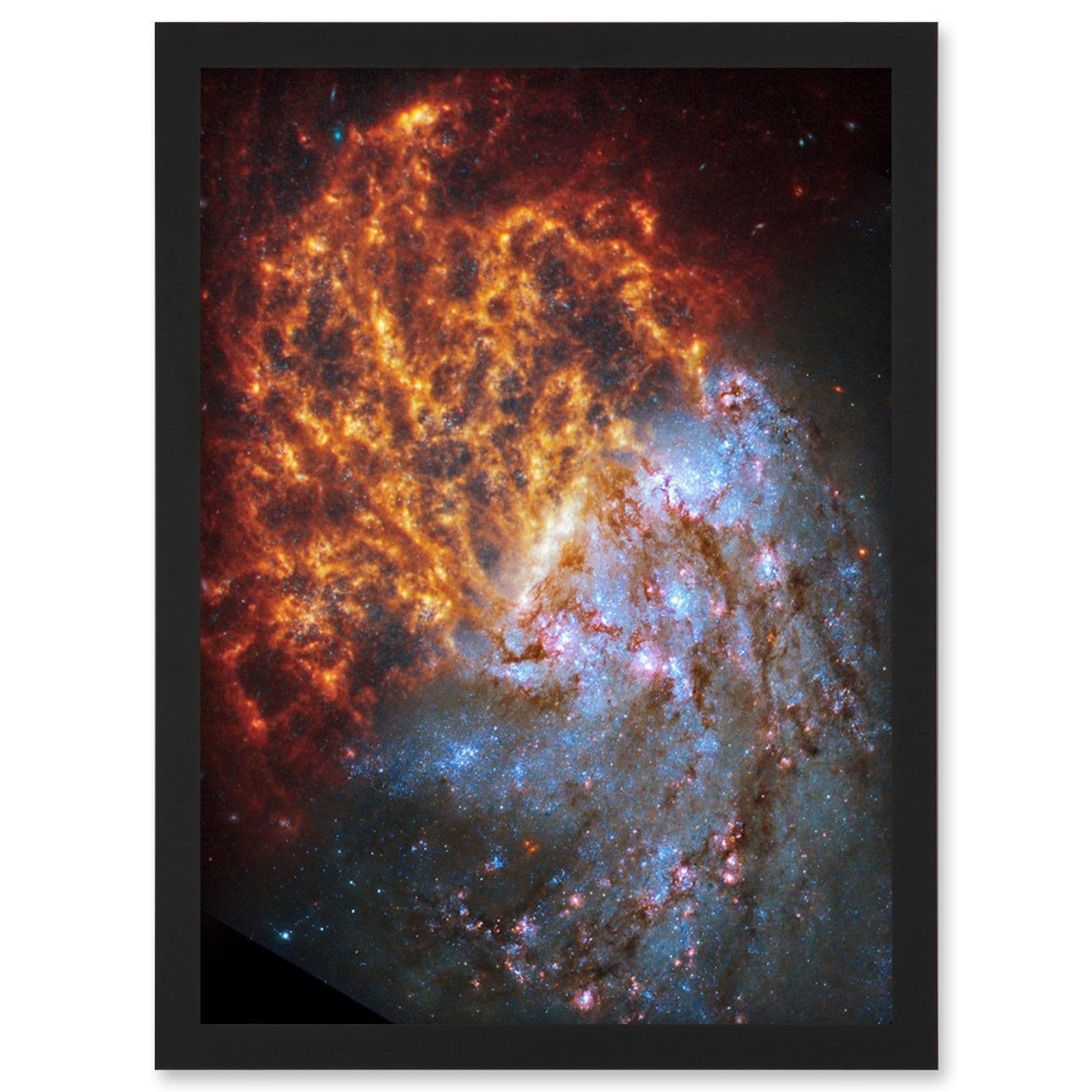 NASA Hubble James Webb Telescope Spiral Galaxy NGC 1087 Framed Art A4