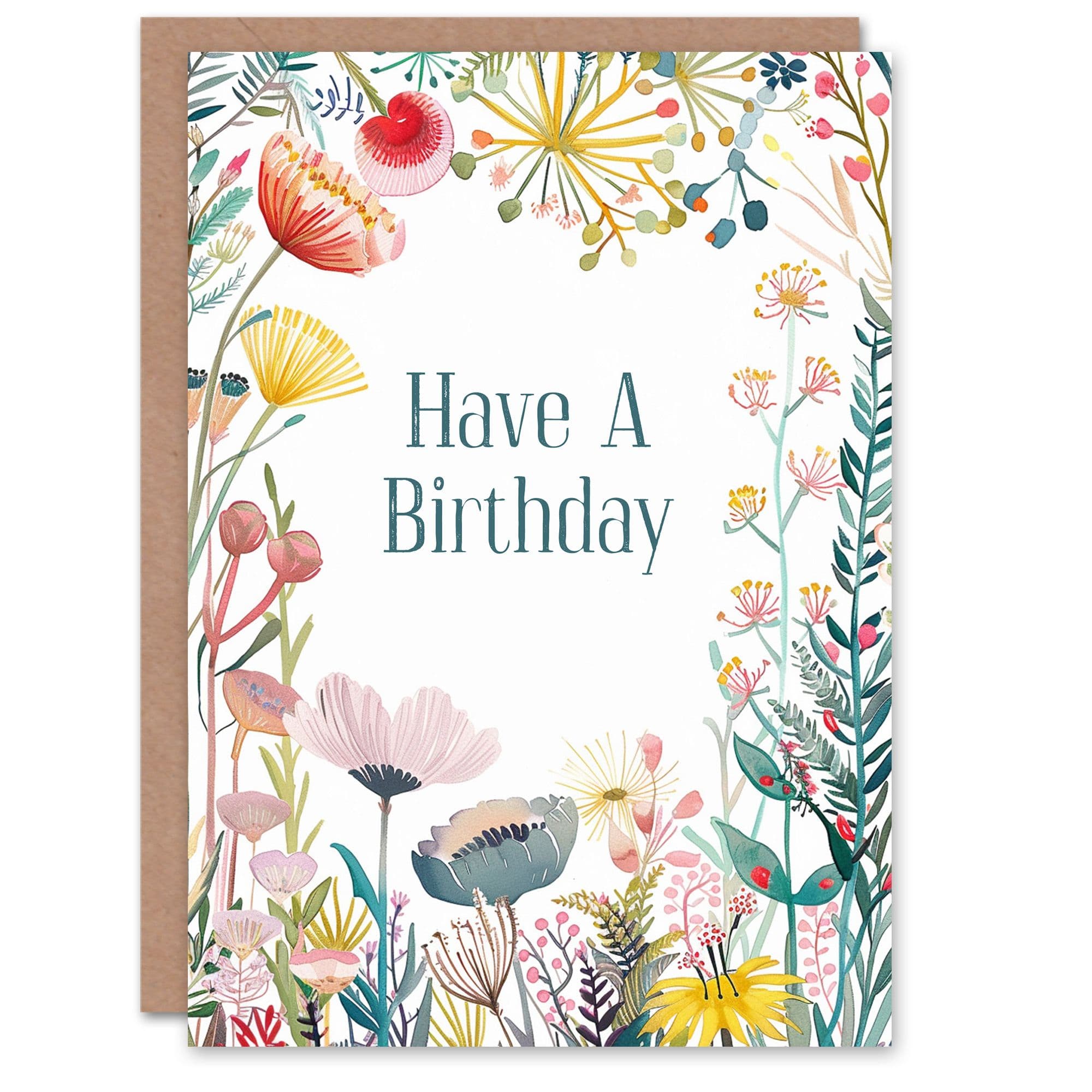 Happy Flowers Have Birthday Funny Joke Birthday Greeting Card