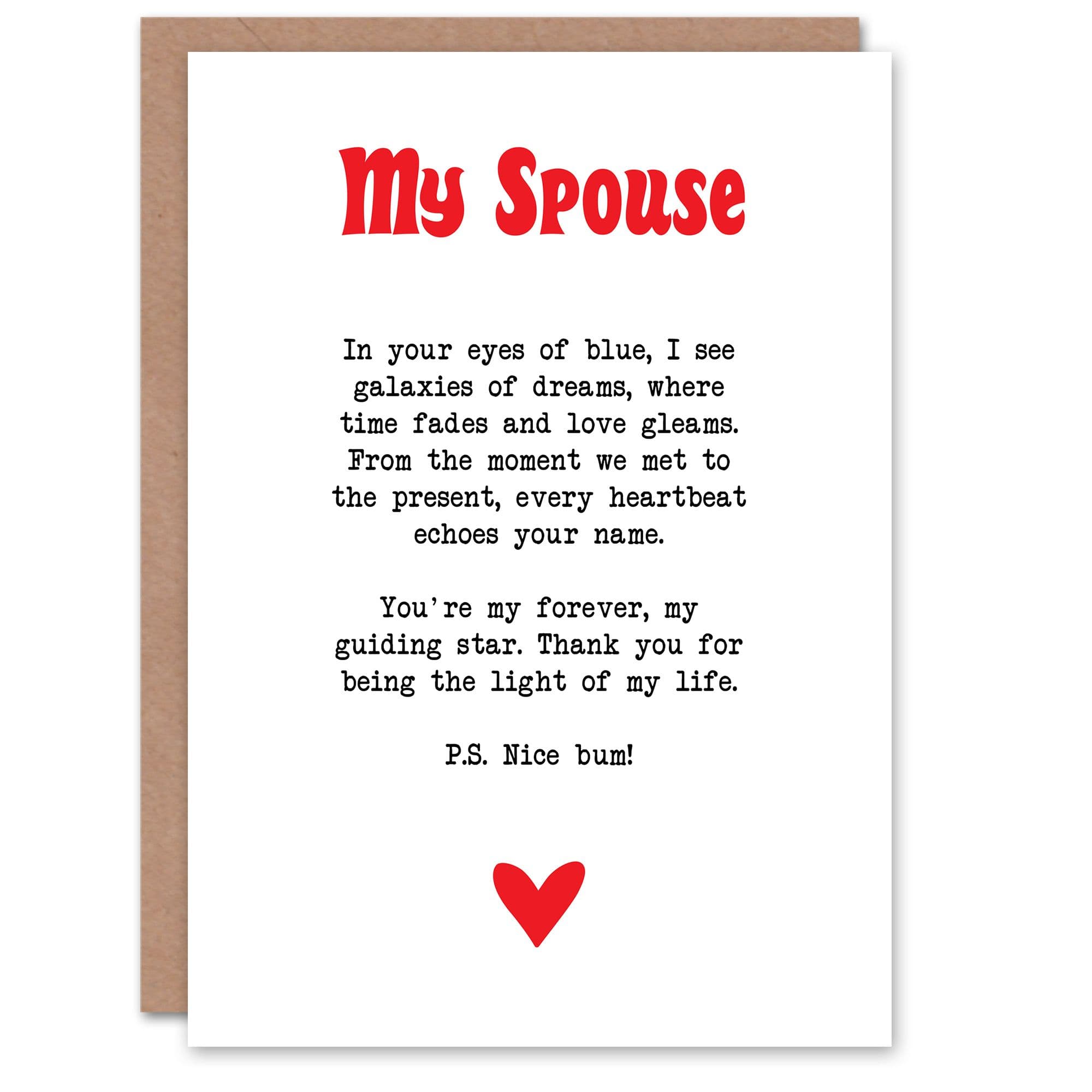Greeting Card Love Poem Blue Eyes Spouse Romantic Poetry Anniversary