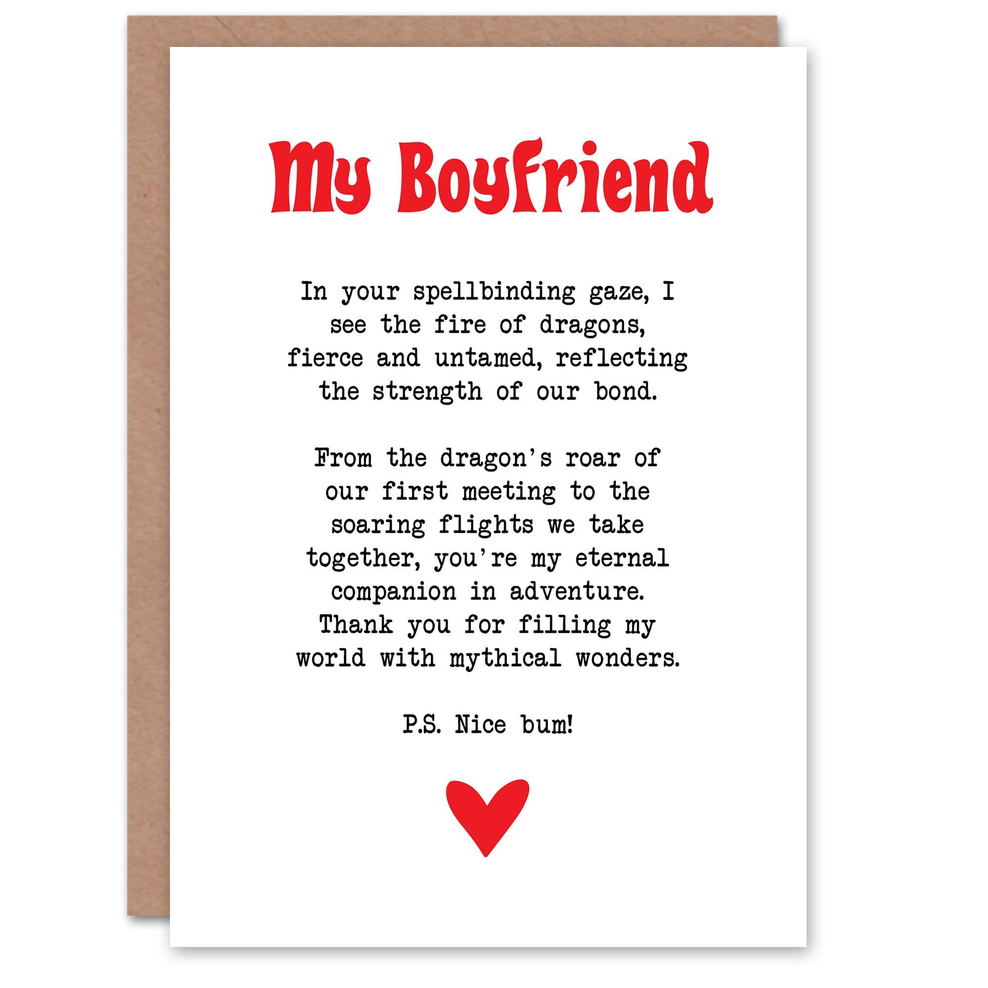 Greeting Card Love Poem Role Play Game Nerd Boyfriend Romantic