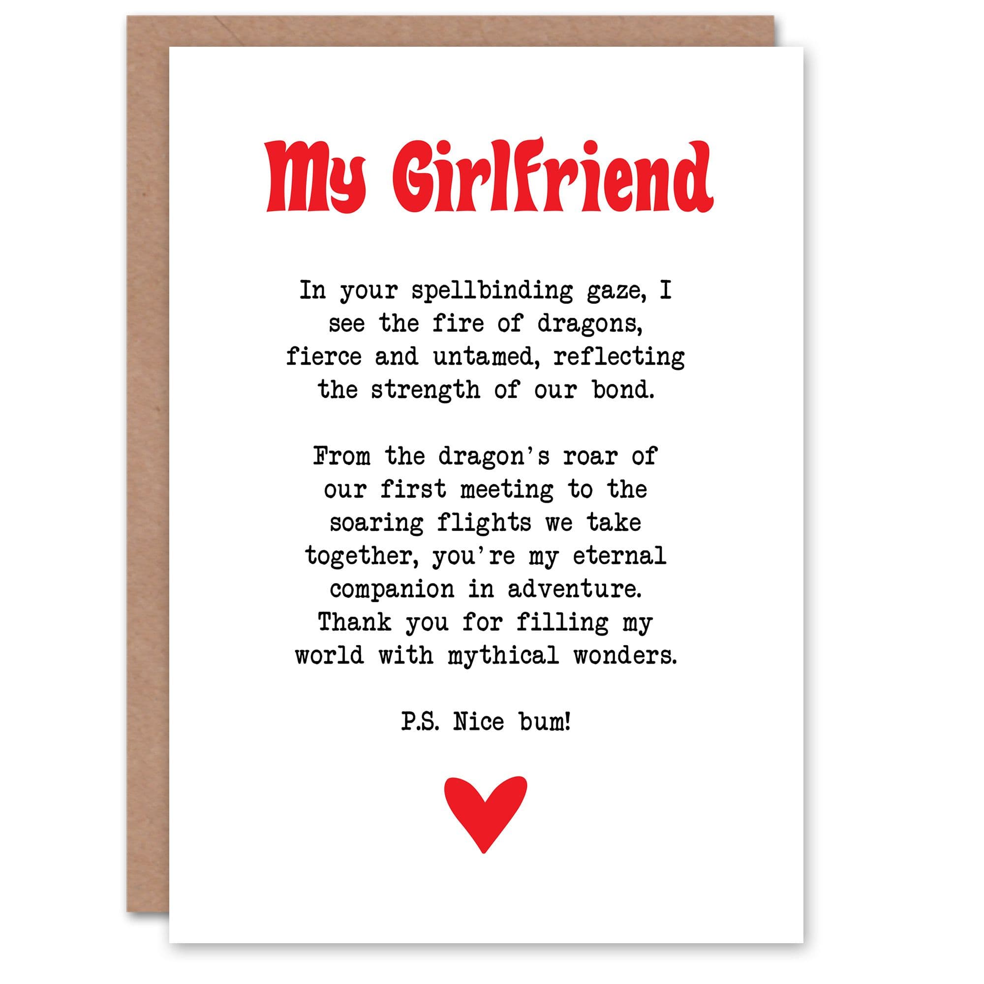 Greeting Card Love Poem Role Play Game Nerd Girlfriend Romantic