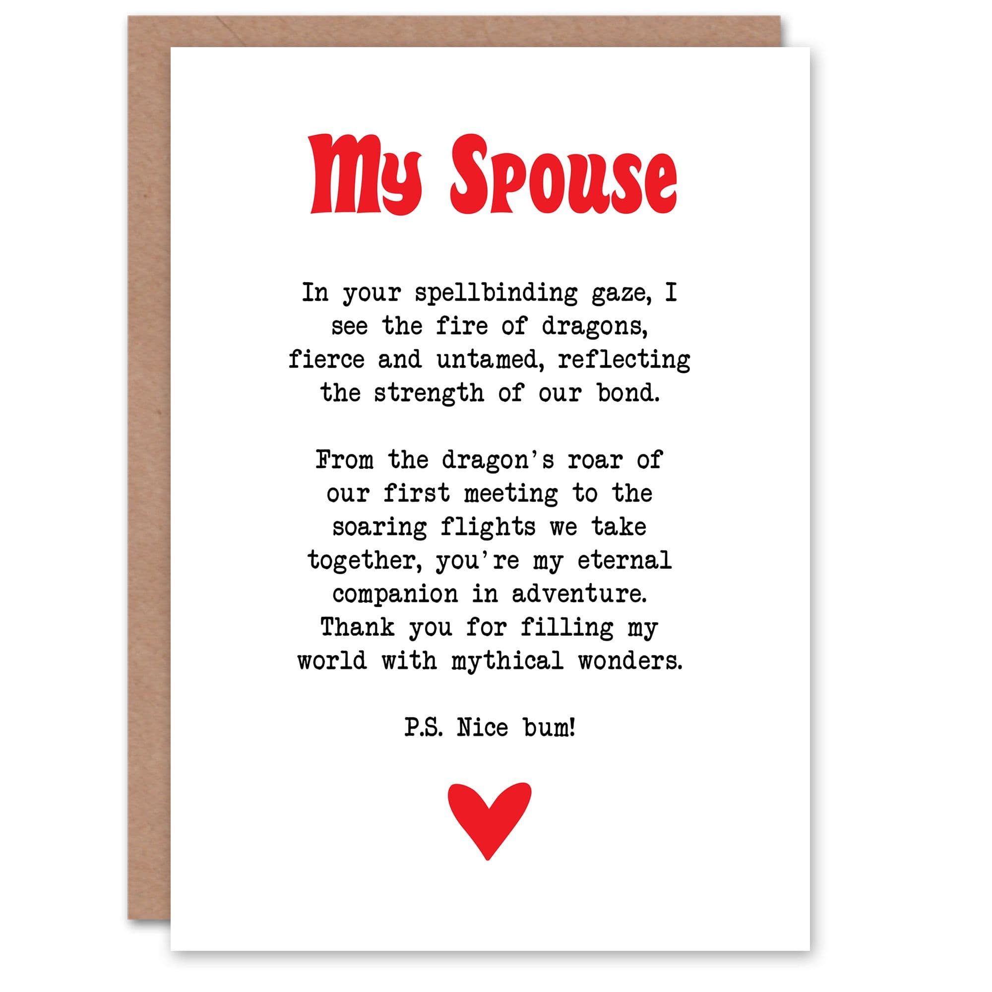 Greeting Card Love Poem Role Play Game Nerd Spouse Romantic