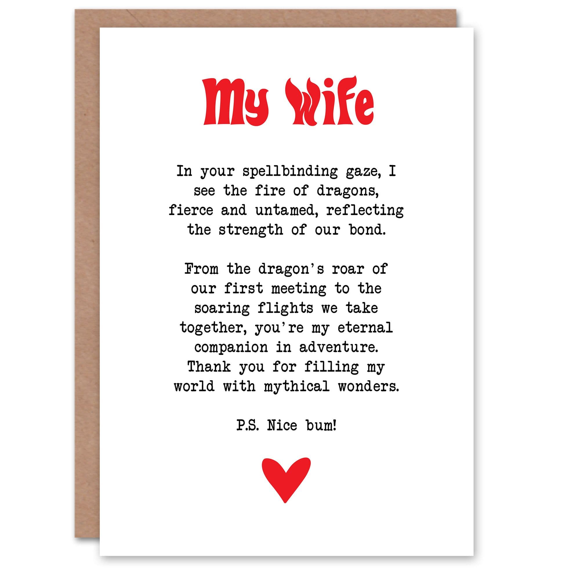 Greeting Card Love Poem Role Play Game Nerd Wife Romantic Anniversary