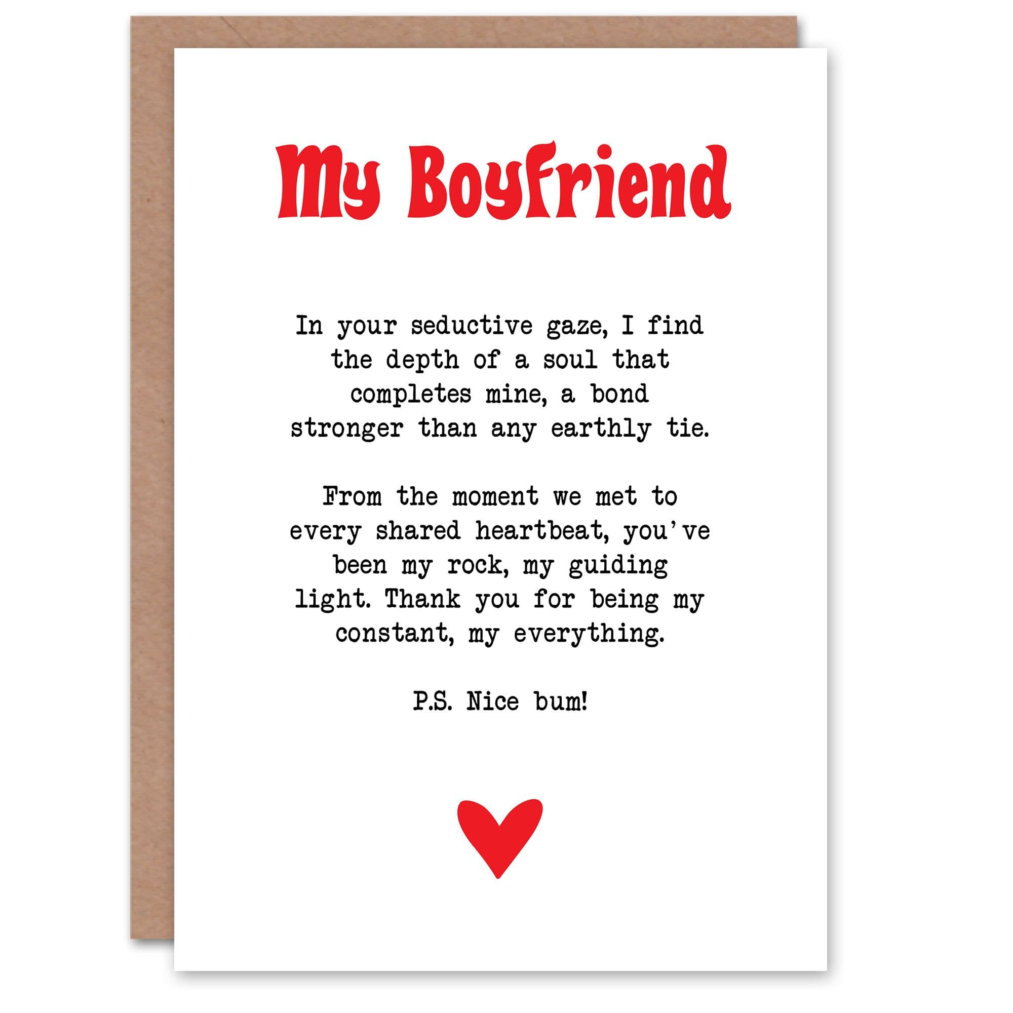 Greeting Card Love Poem My Everything Boyfriend Romantic Poetry