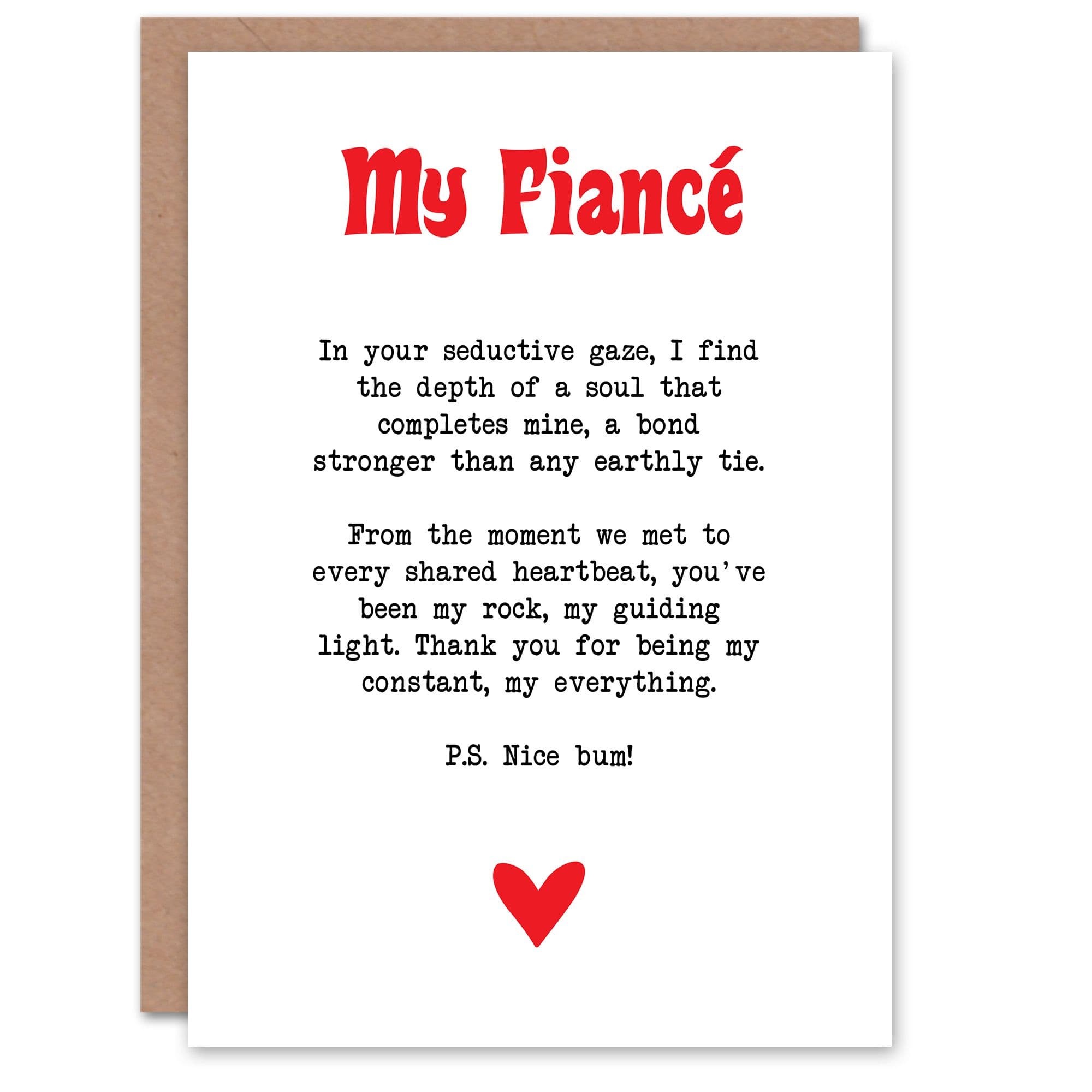 Greeting Card Love Poem My Everything Fiancé Romantic Valentine's Day