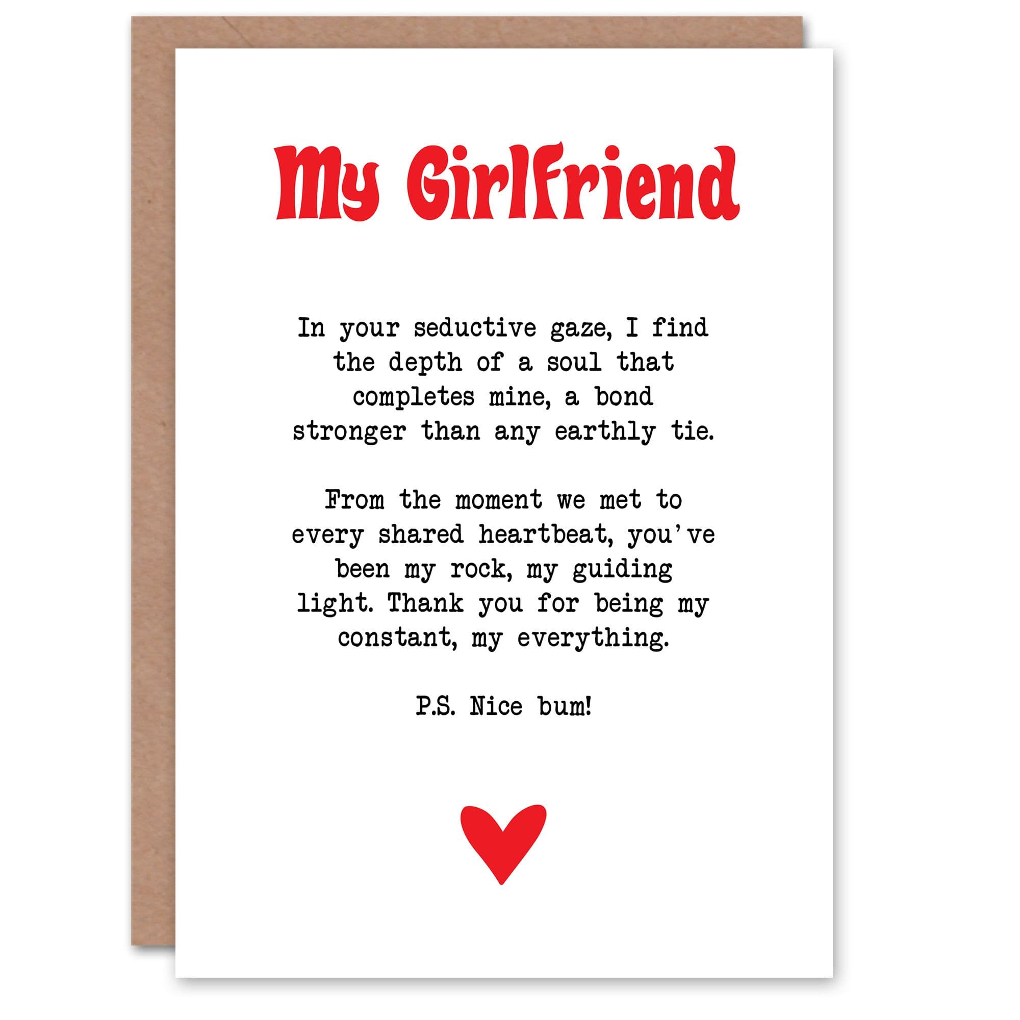 Greeting Card Love Poem My Everything Girlfriend Romantic Sweet