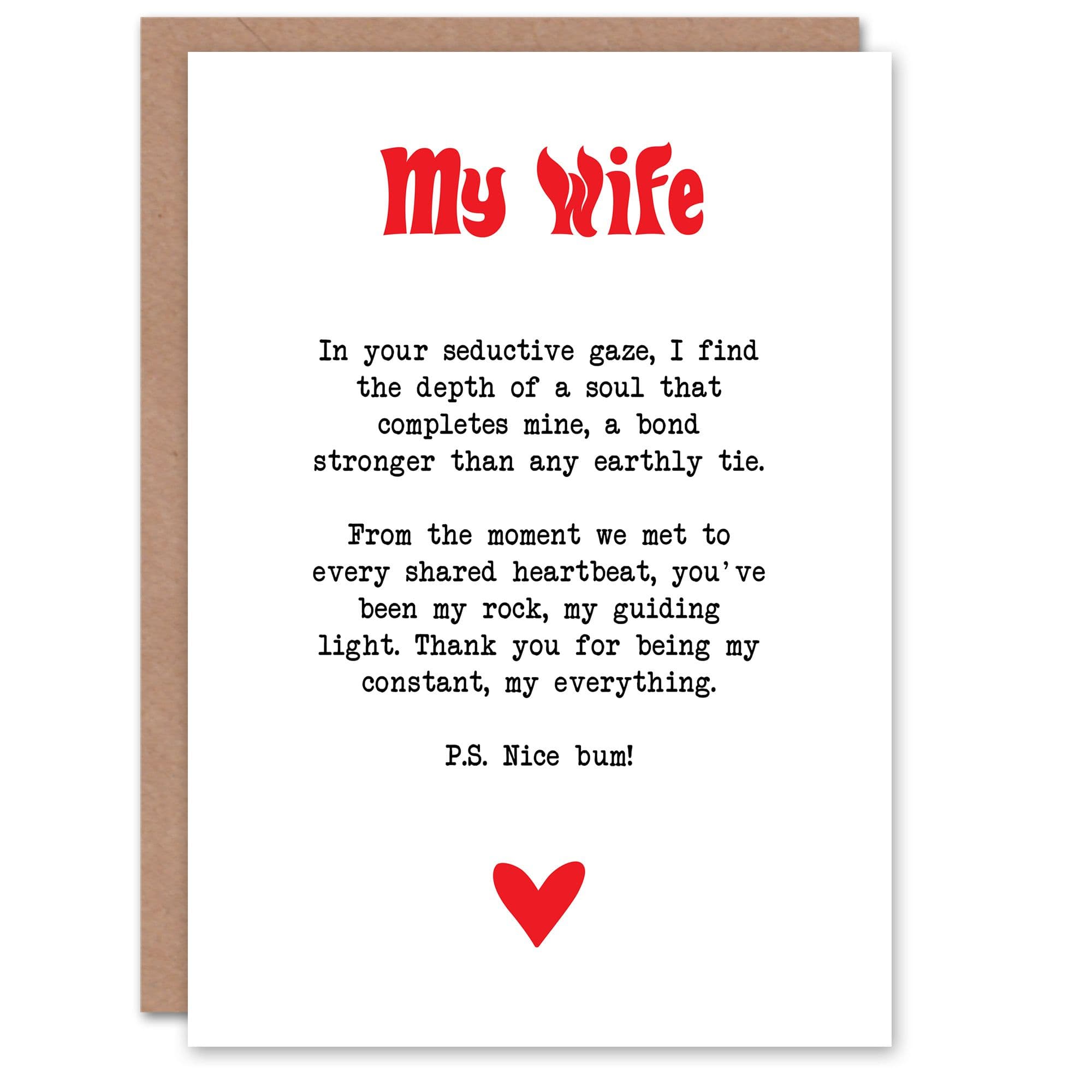 Greeting Card Love Poem My Everything Wife Romantic Poetry Anniversary