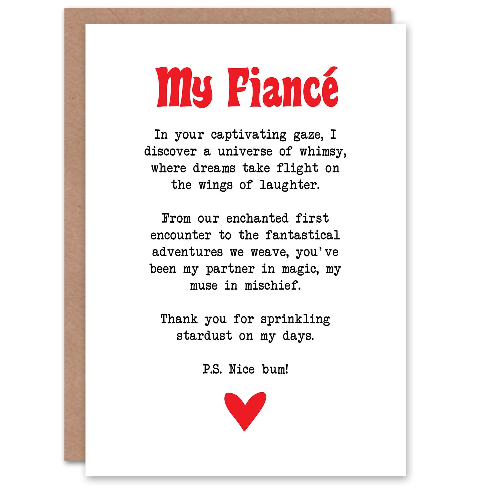 Greeting Card Love Poem Whimsy Magic Fiancé Romantic Poetry Fun