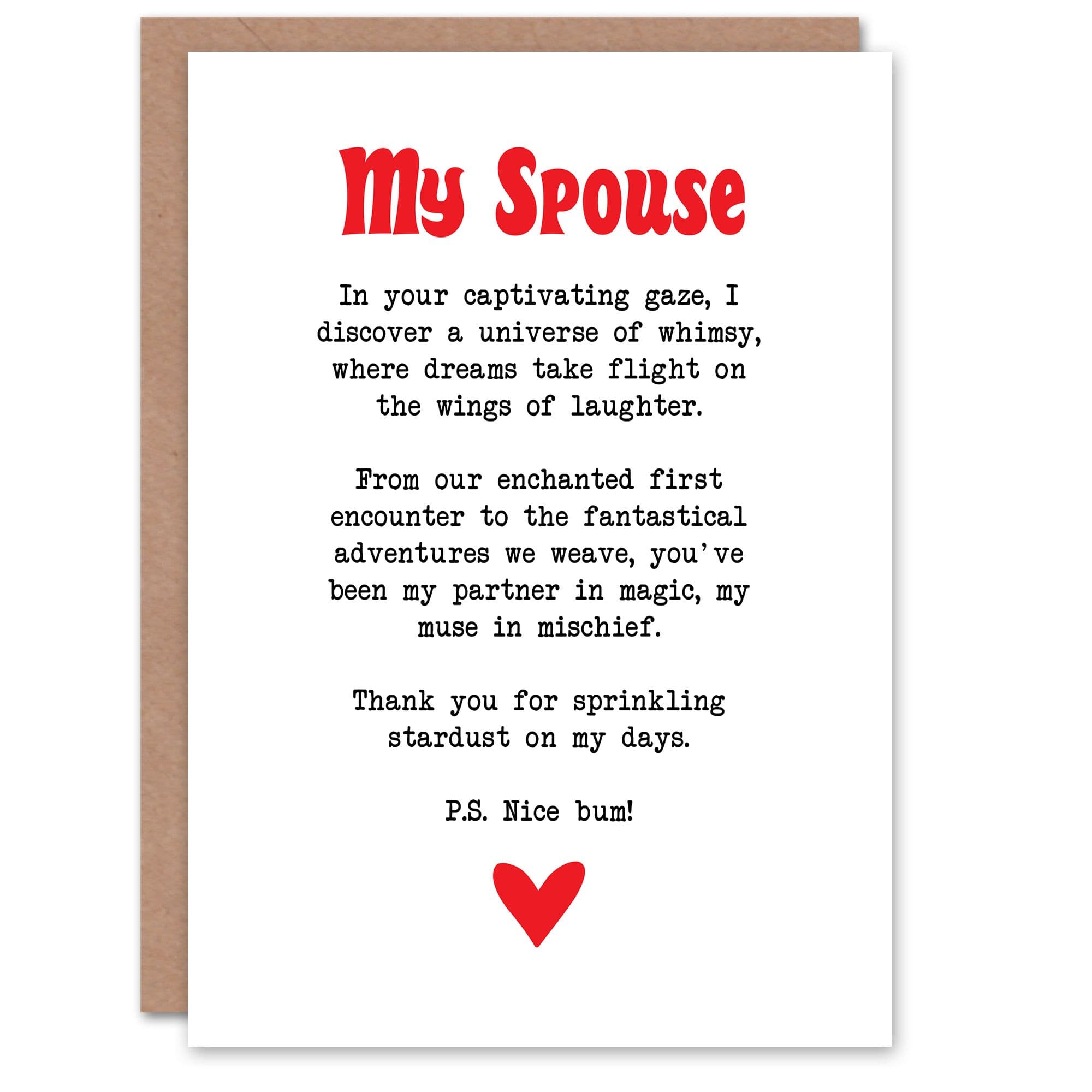 Greeting Card Love Poem Whimsy Magic Spouse Romantic Poetry Fun