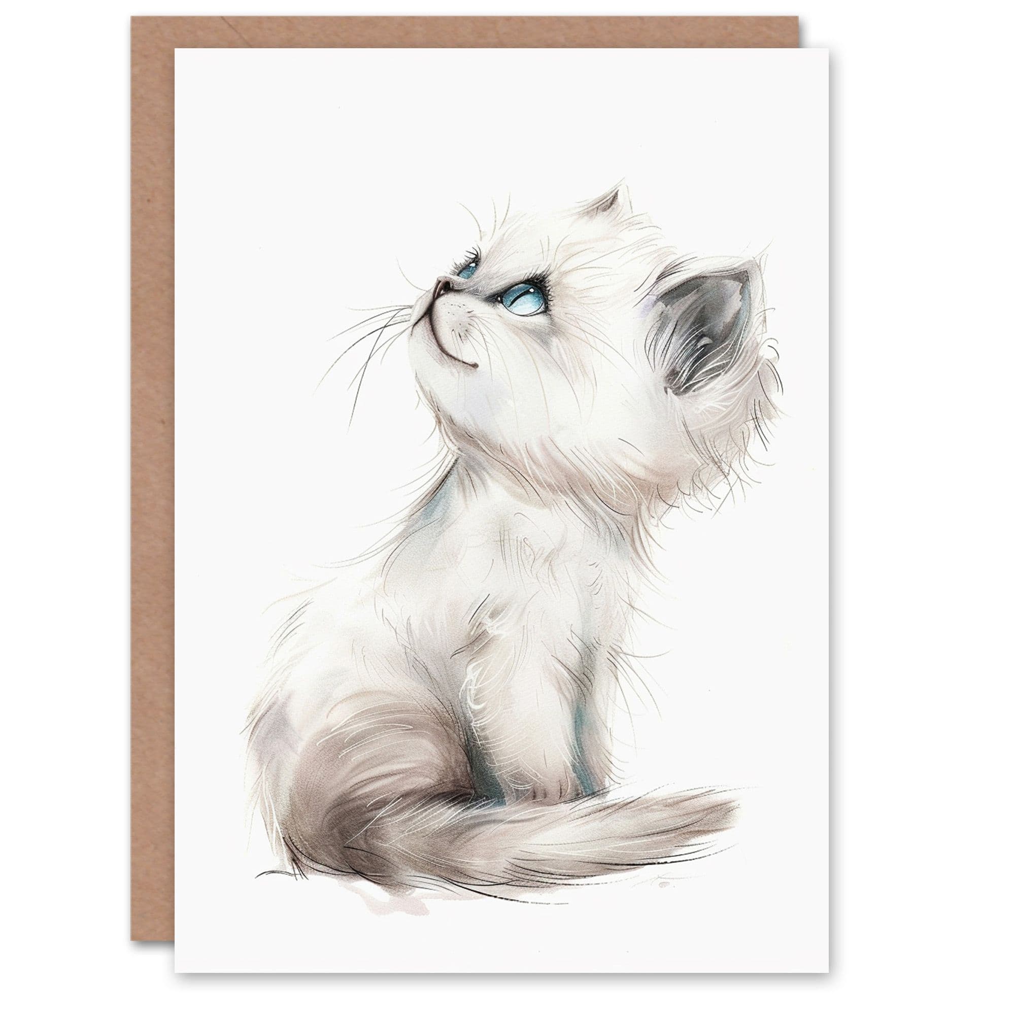 Cute Fluffy Ragdoll Kitten Cat Lover Birthday Card