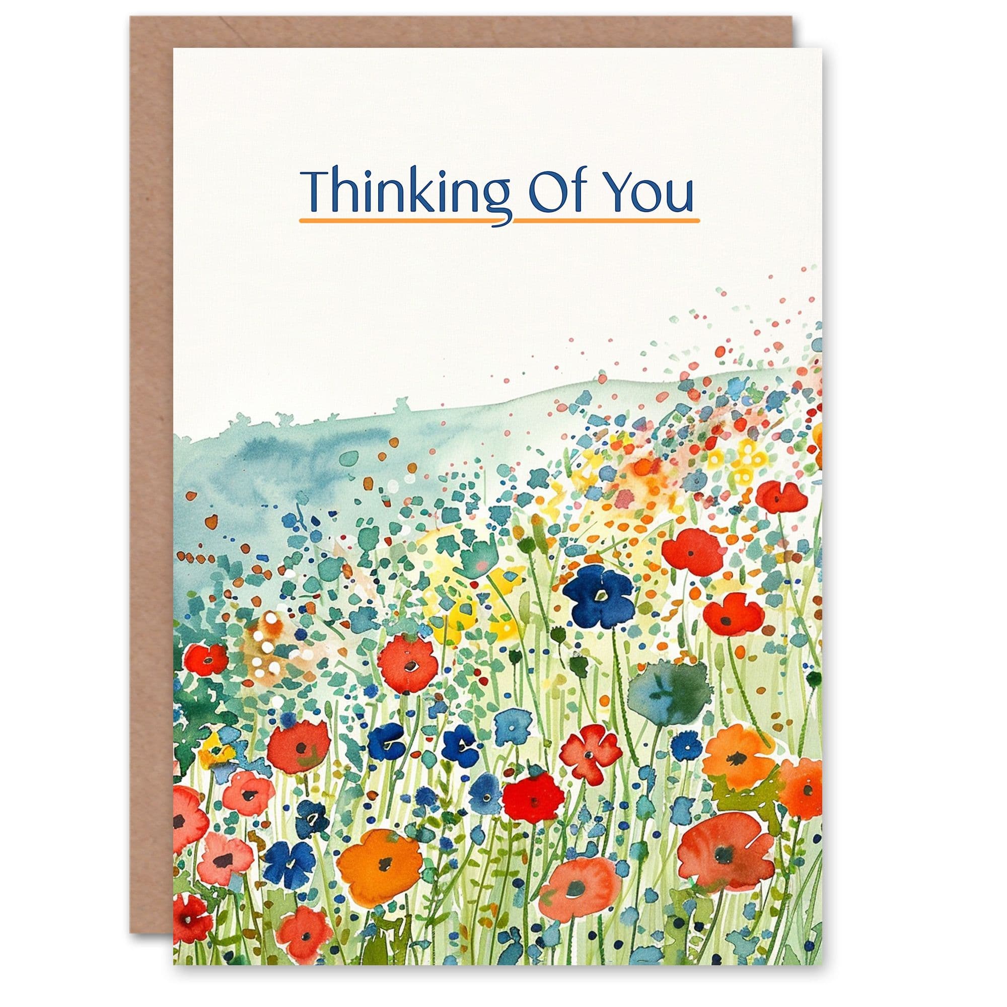 Thinking You Night Summer Wildflower Meadow Get Well Card