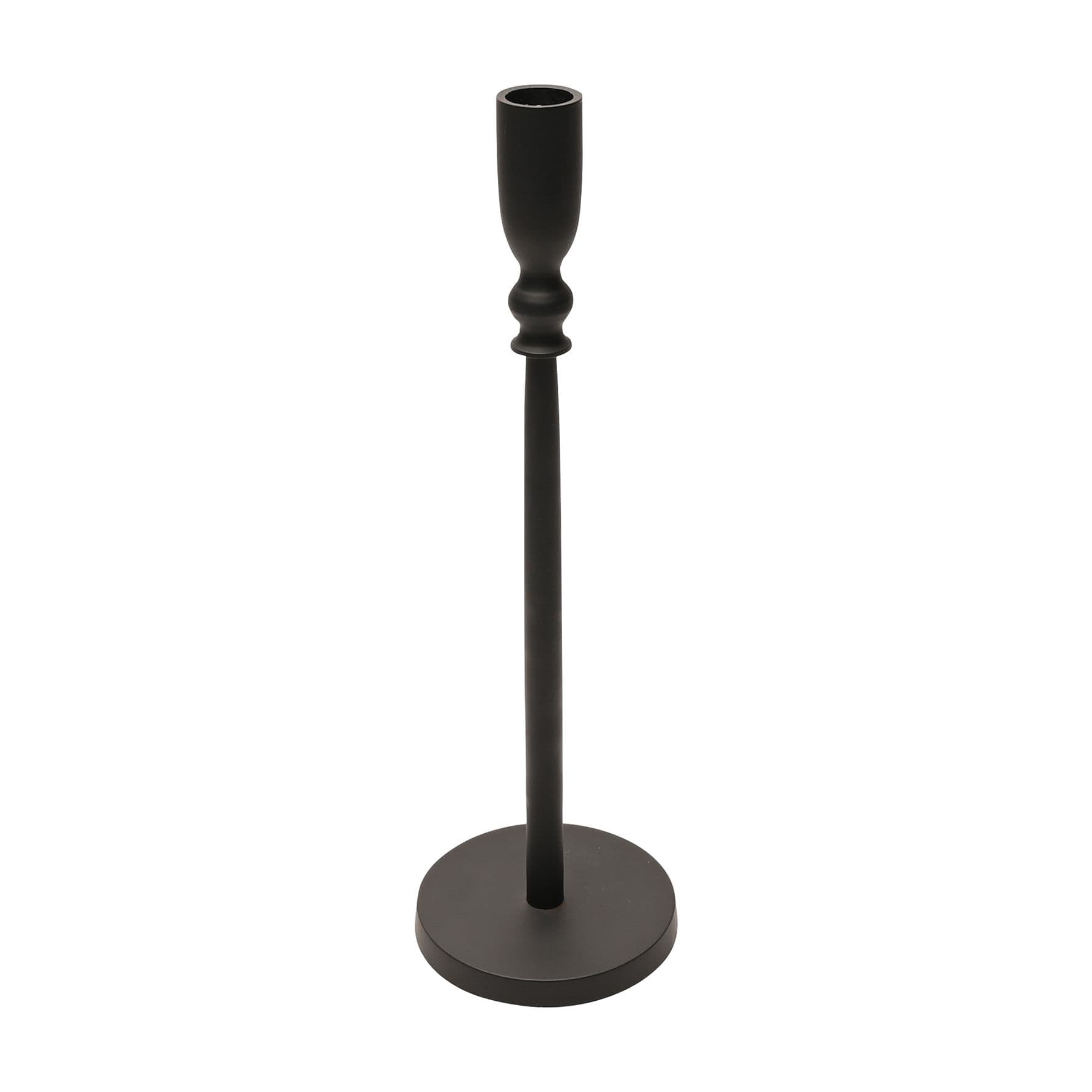 Slim Metal Candlestick Holder - Black