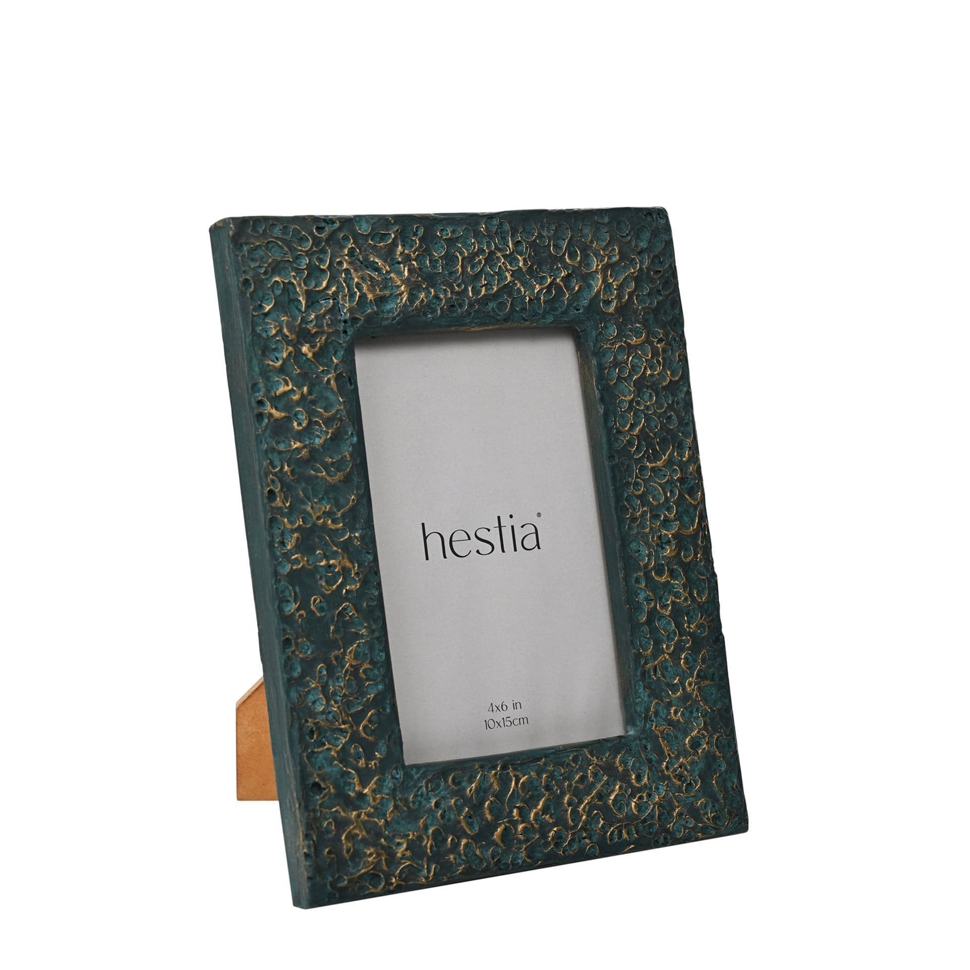 Photo Frame Teal with Gold Imprint - 4" x 6"