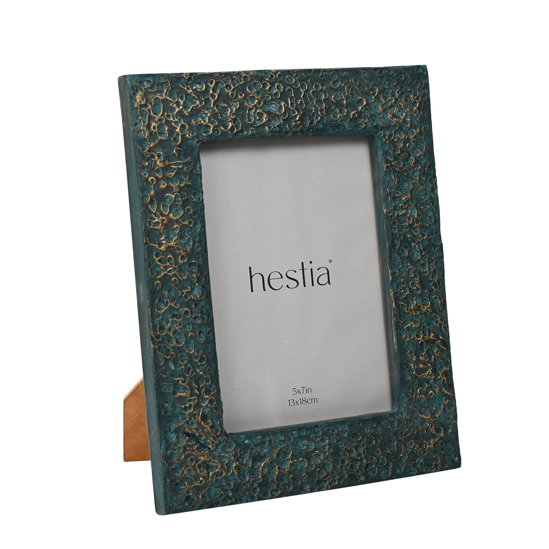 Photo Frame Teal with Gold Imprint - 5" x 7"