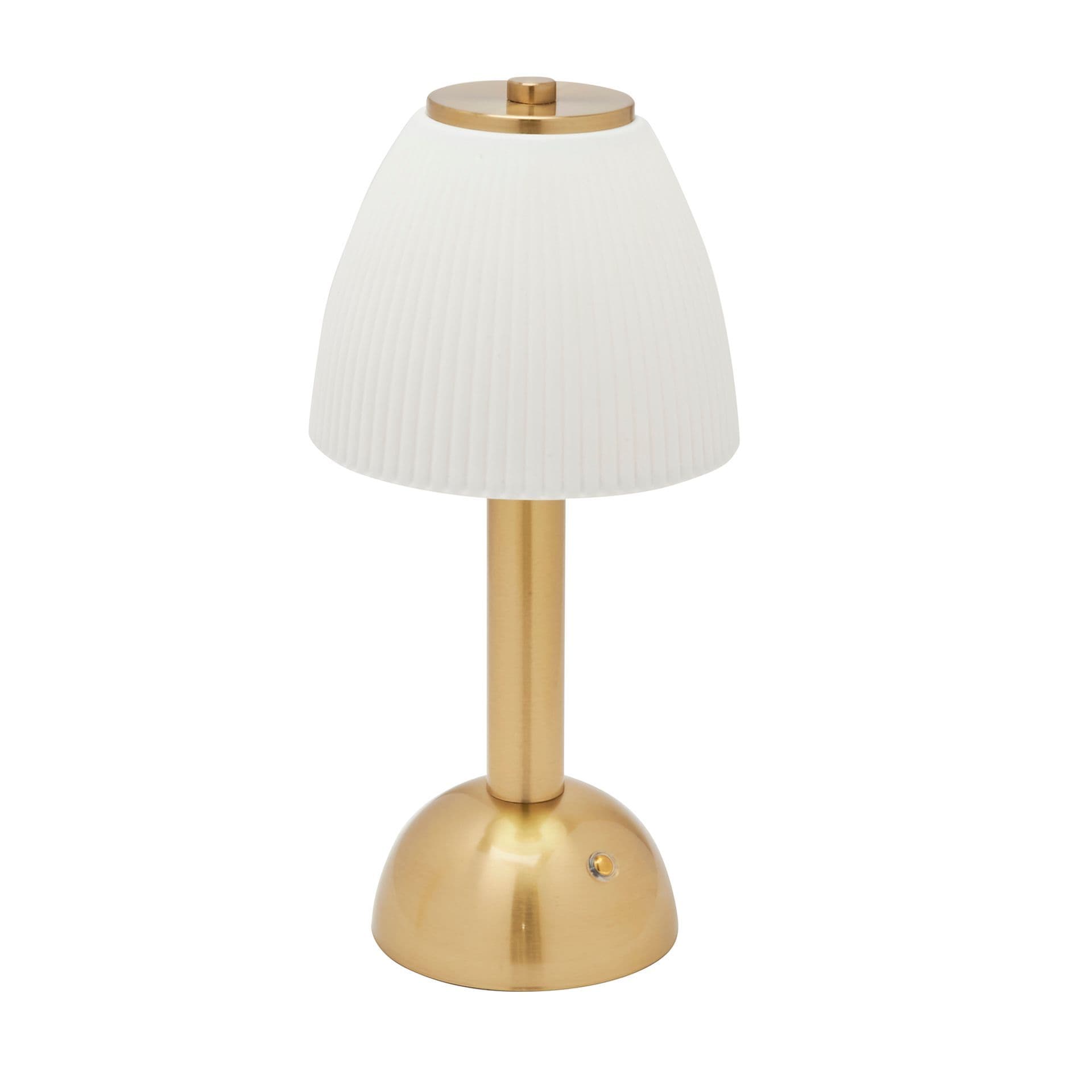 White USB LED Touch Table Lamp with Bronze Base