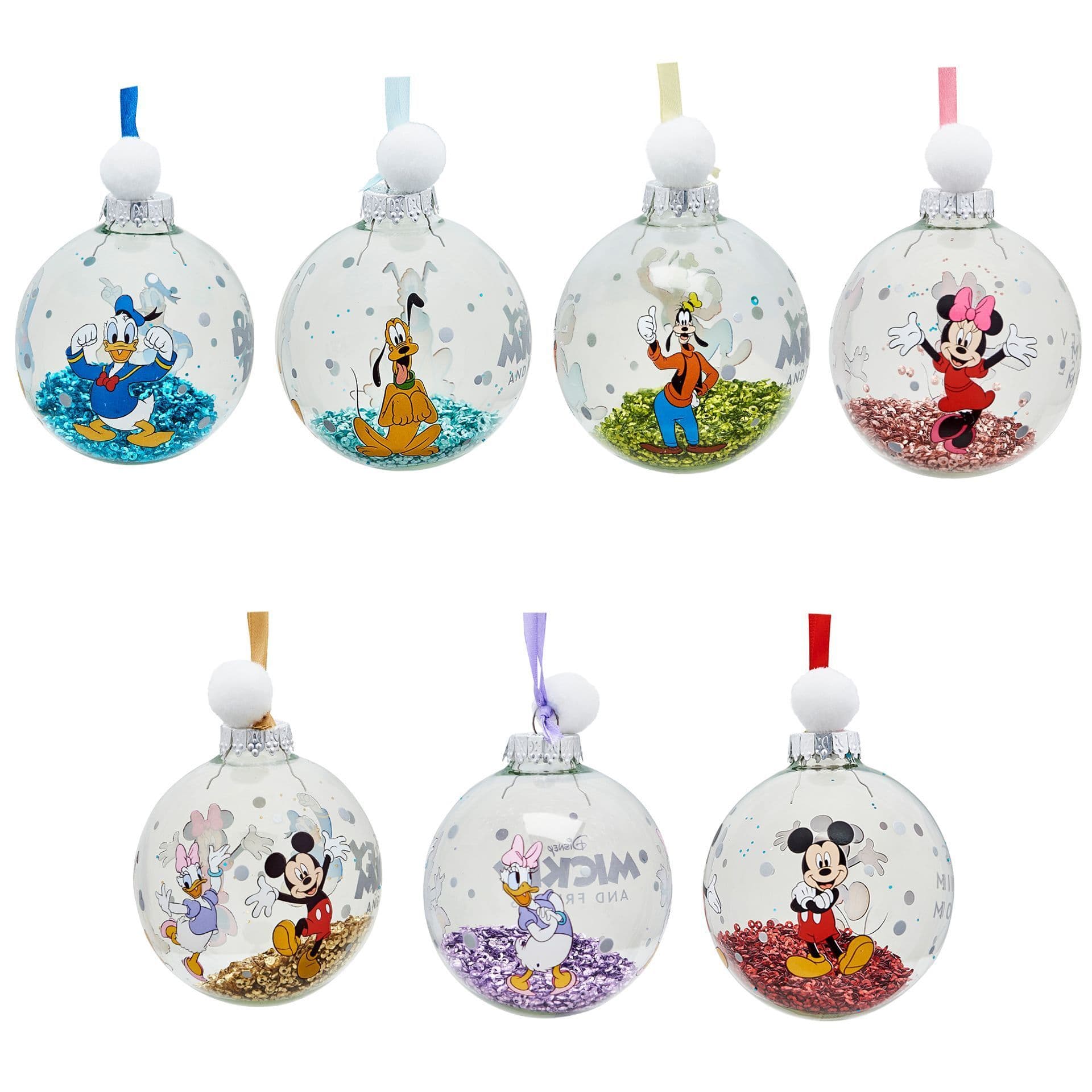 Mickey & Friends Set 7 Baubles