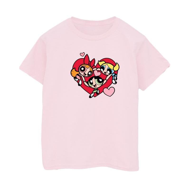 Holding Hands Heart Cotton Boyfriend T Shirt Pink