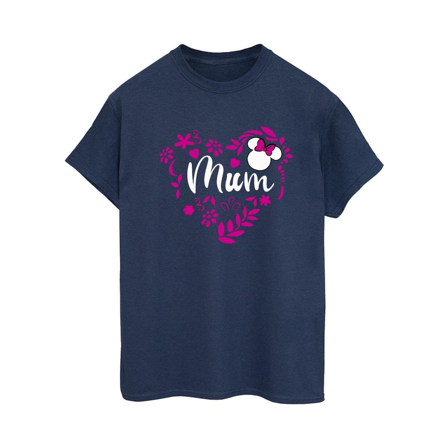Mum Minnie Mouse Heart Cotton Boyfriend T Shirt