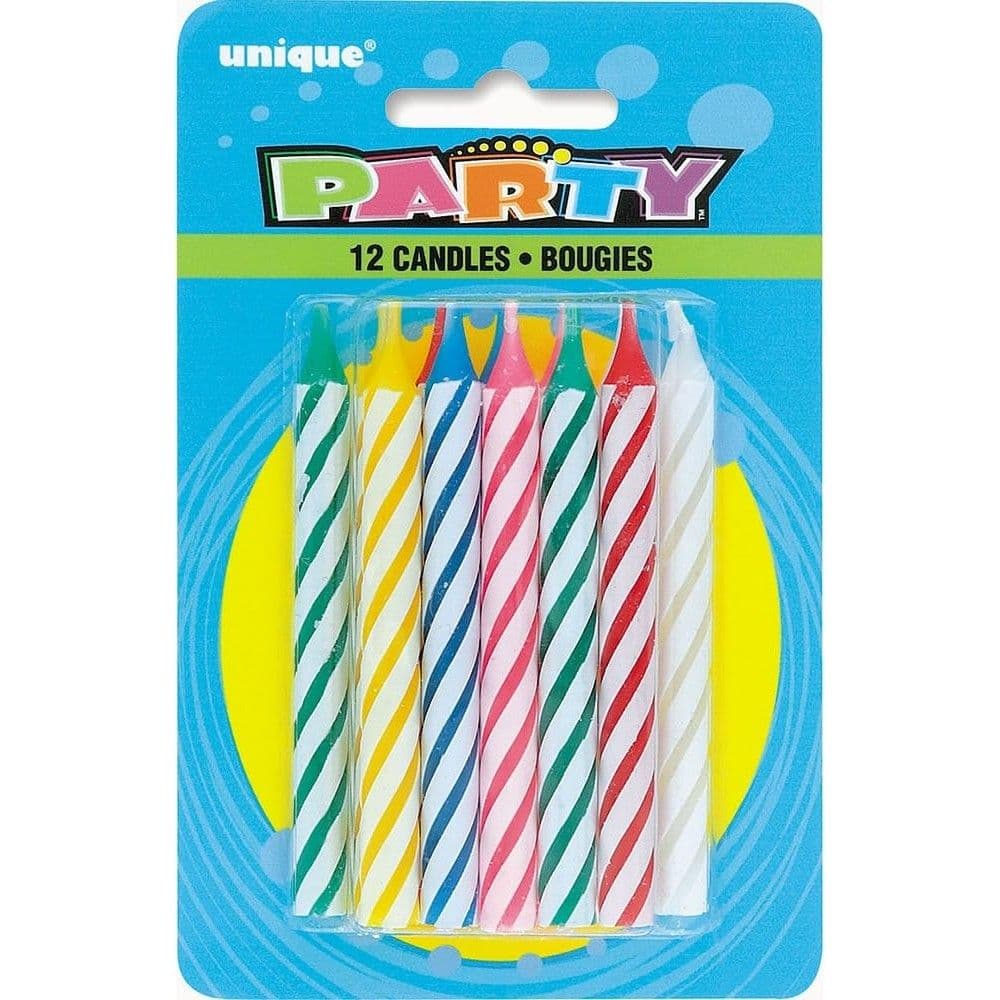 Striped Birthday Candles