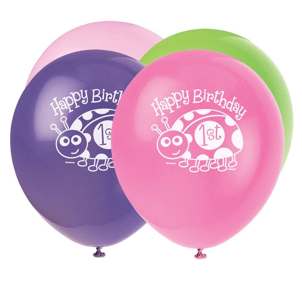 Latex Ladybird 1st Birthday Balloons