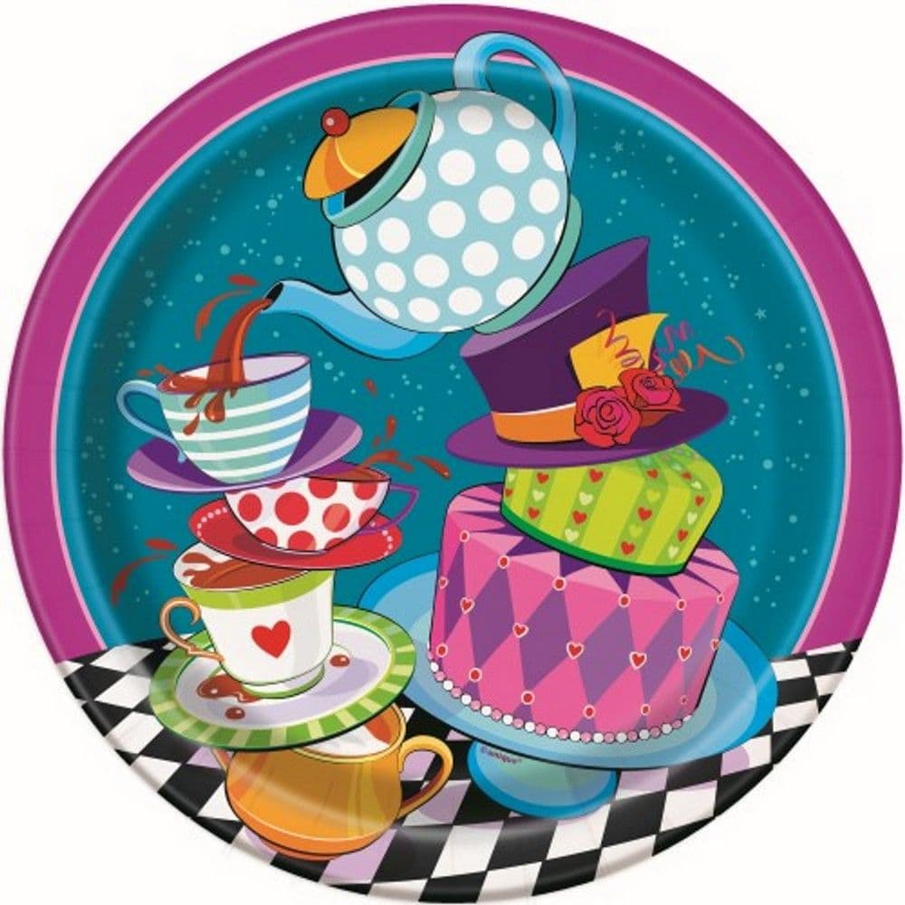 Mad Hatters Paper Teapot Plates