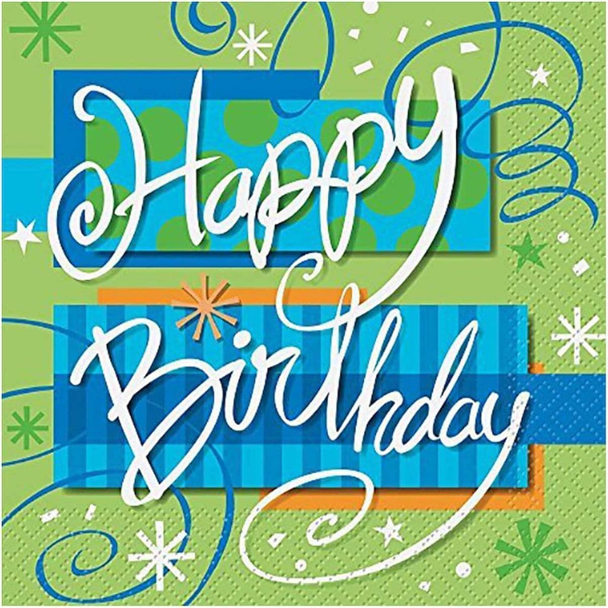 Bright Birthday Disposable Napkins