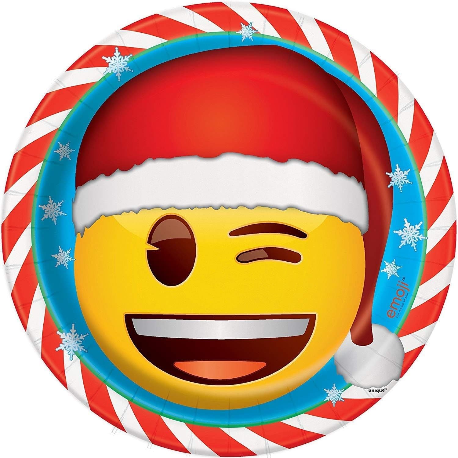 Emoji Christmas Disposable Plates