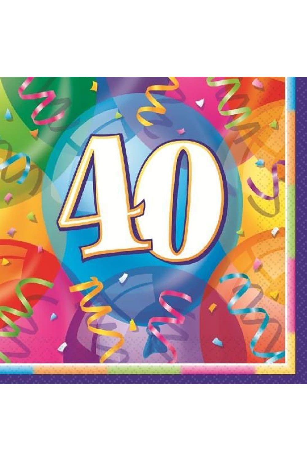 Brilliant Paper 40th Birthday Napkins