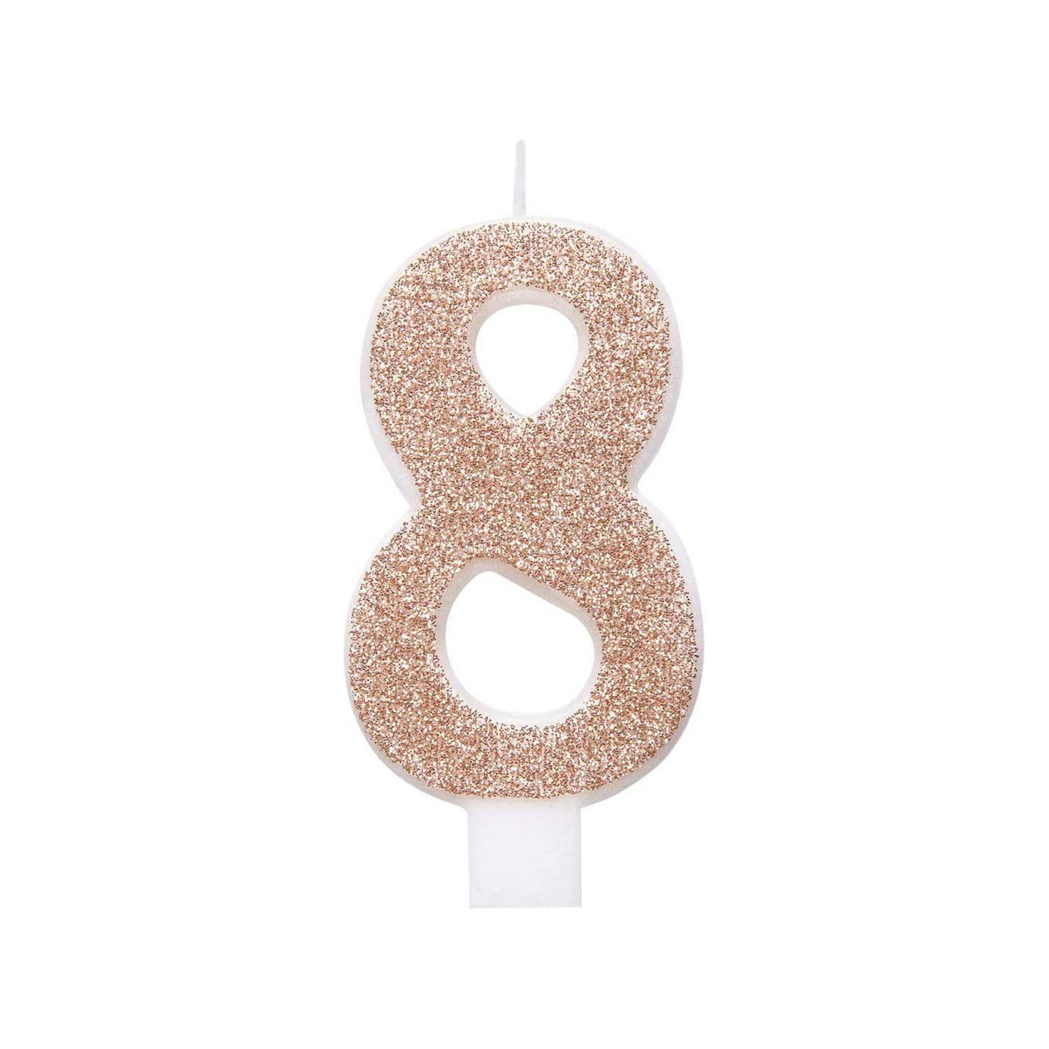 Glitz 8th Birthday Candles