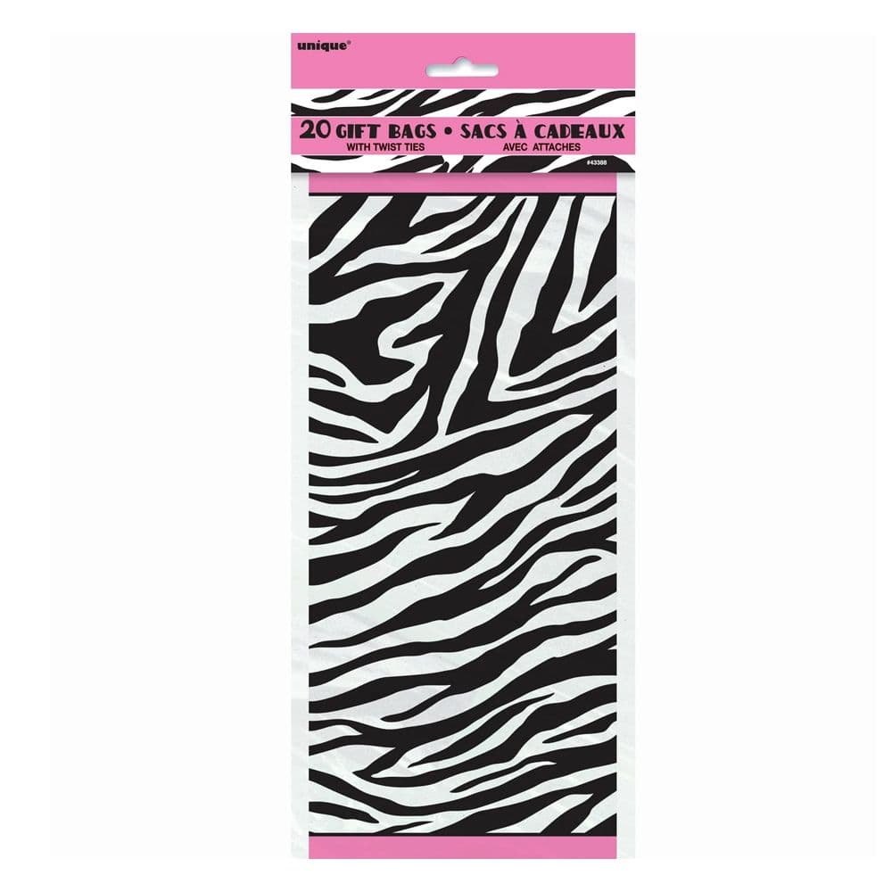 Zebra Print Cellophane Bag