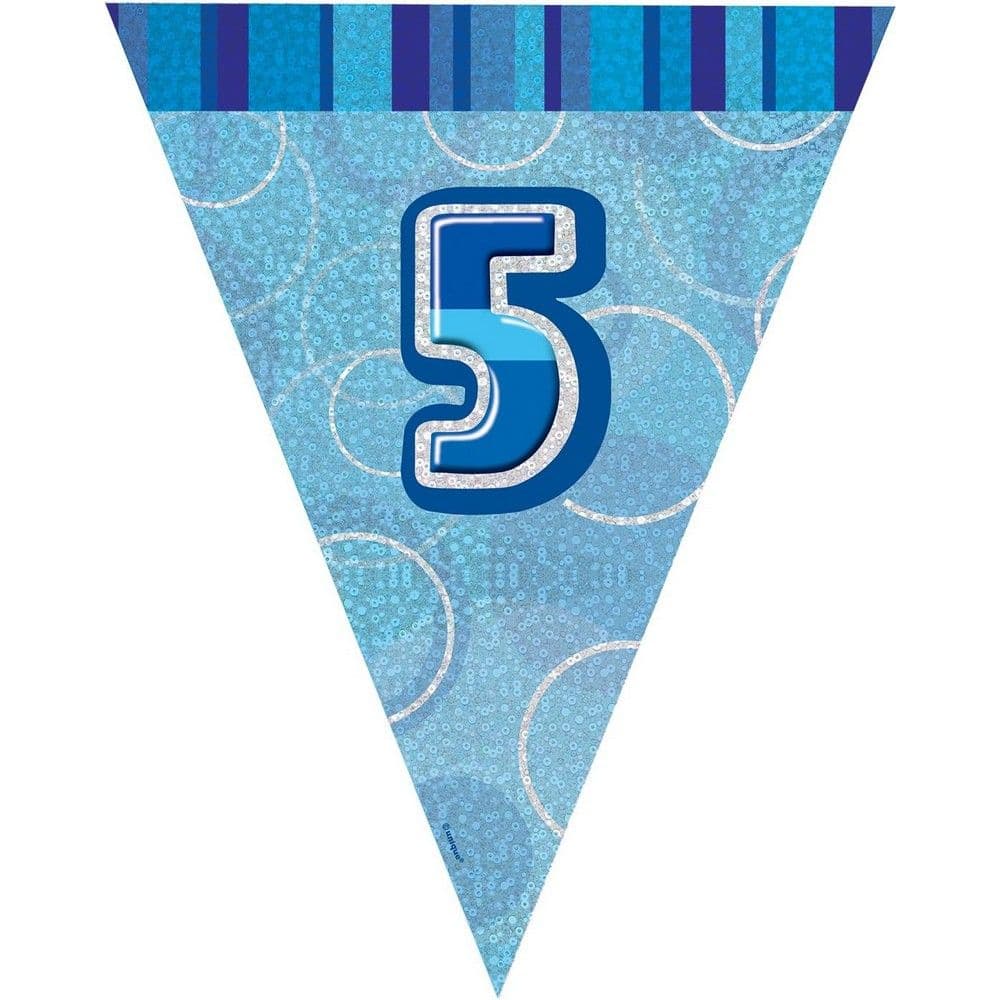 Foil Glitz 5th Birthday Bunting