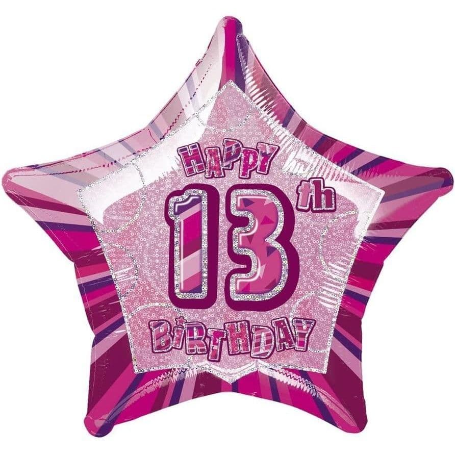 Glitz 13th Birthday Foil Balloon